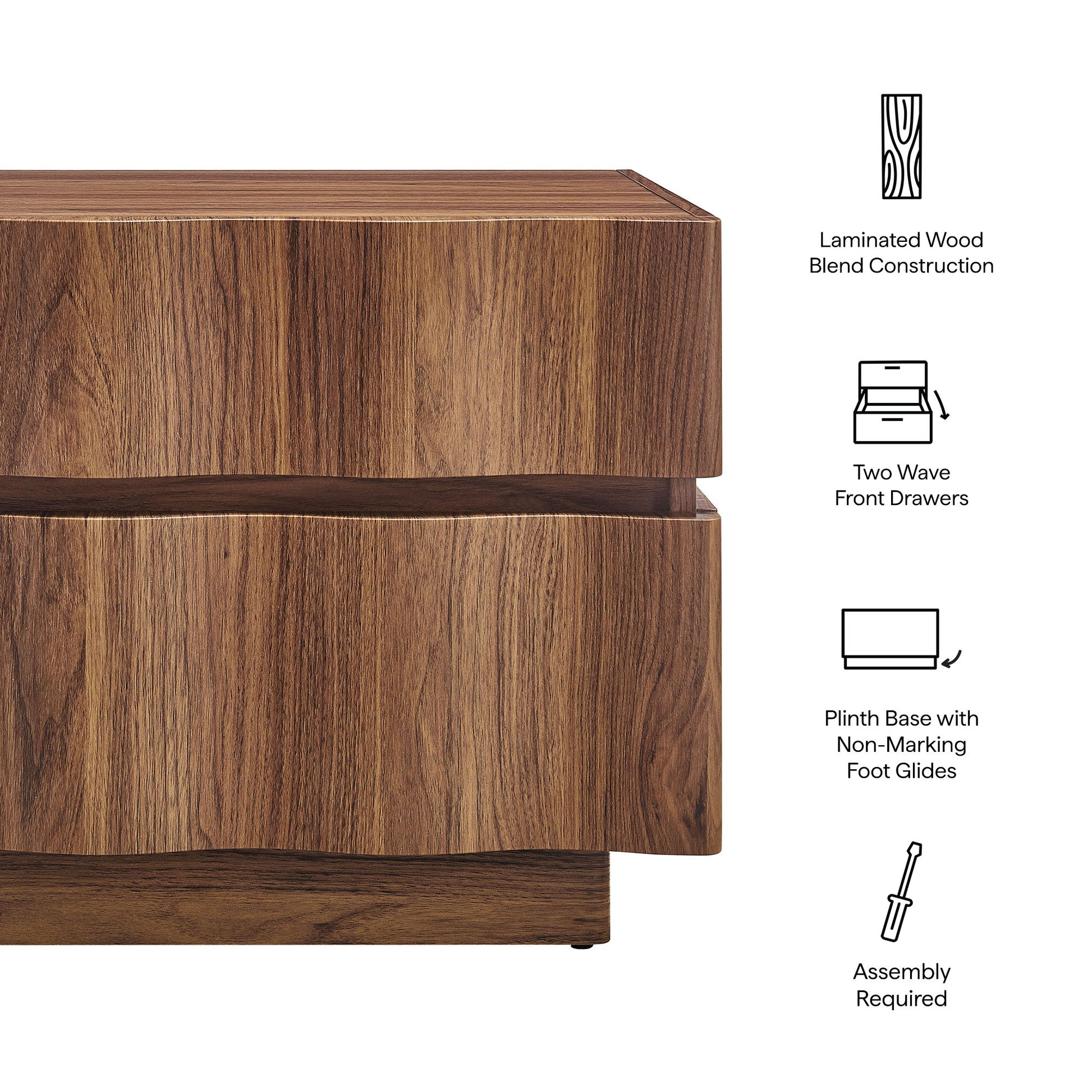 Isola 2 Drawer Nightstand by Modway - Best Buy Furniture