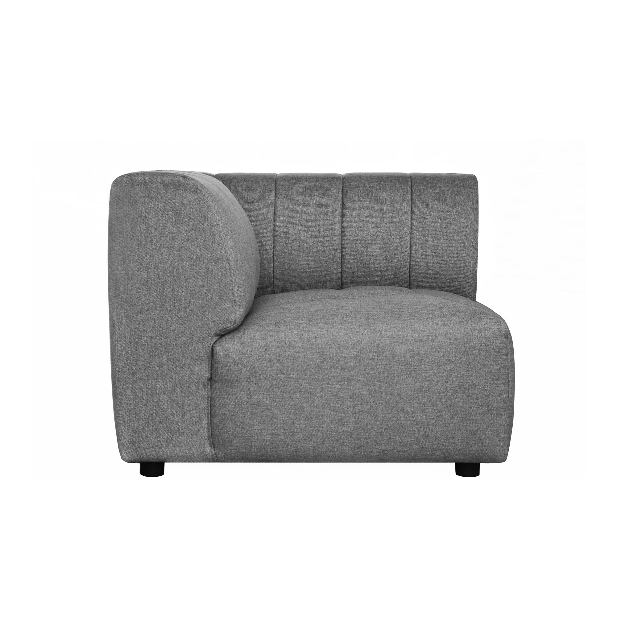 Lyric Right Arm Chair Grey - Moes Home