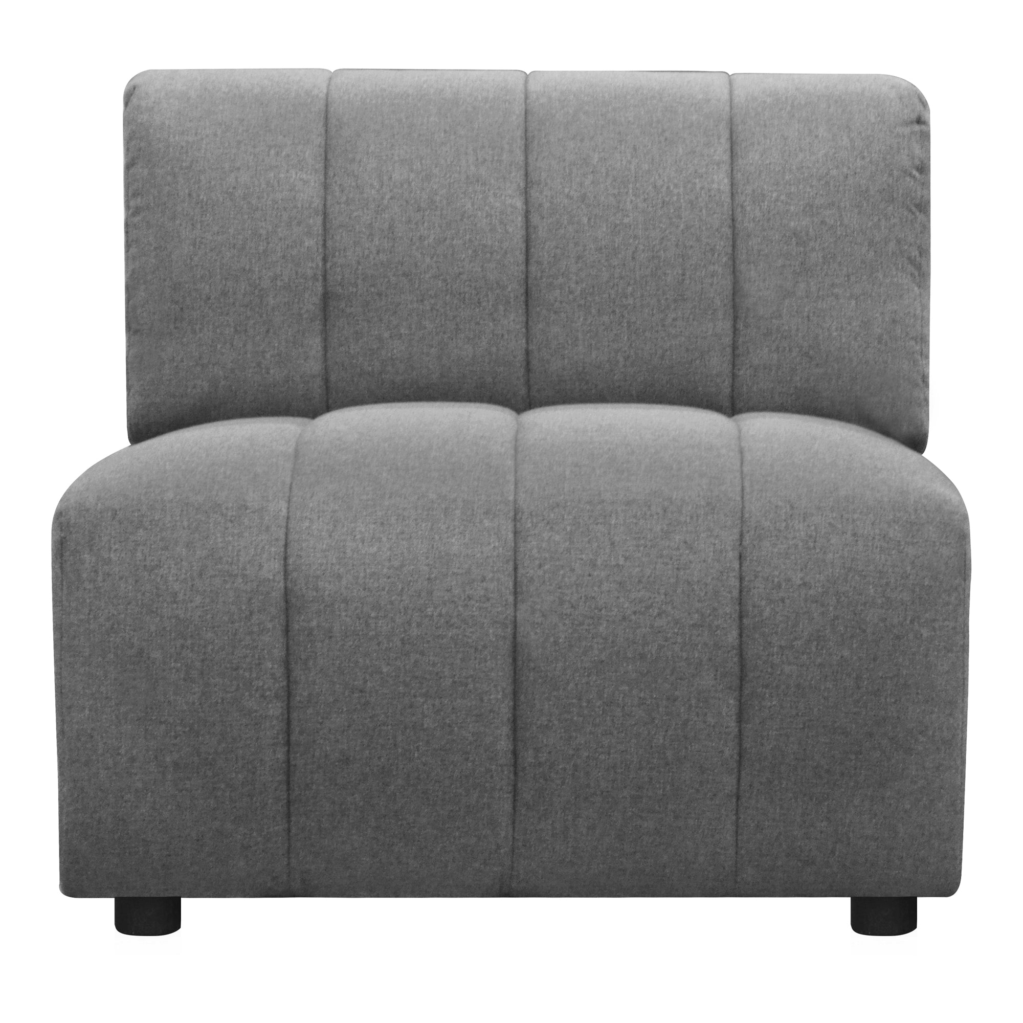Lyric Slipper Chair Grey - Moes Home