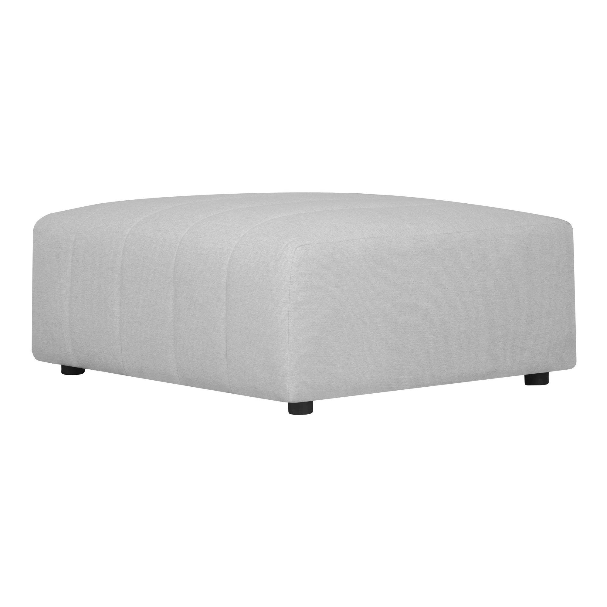 Lyric Ottoman Beige - Moes Home
