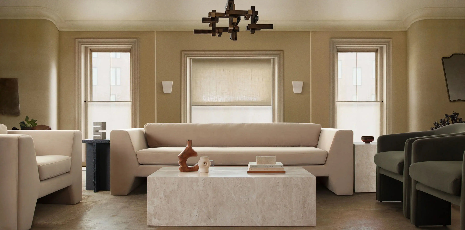 Rift Camel Performance Velvet Sofa - Best Buy Furniture