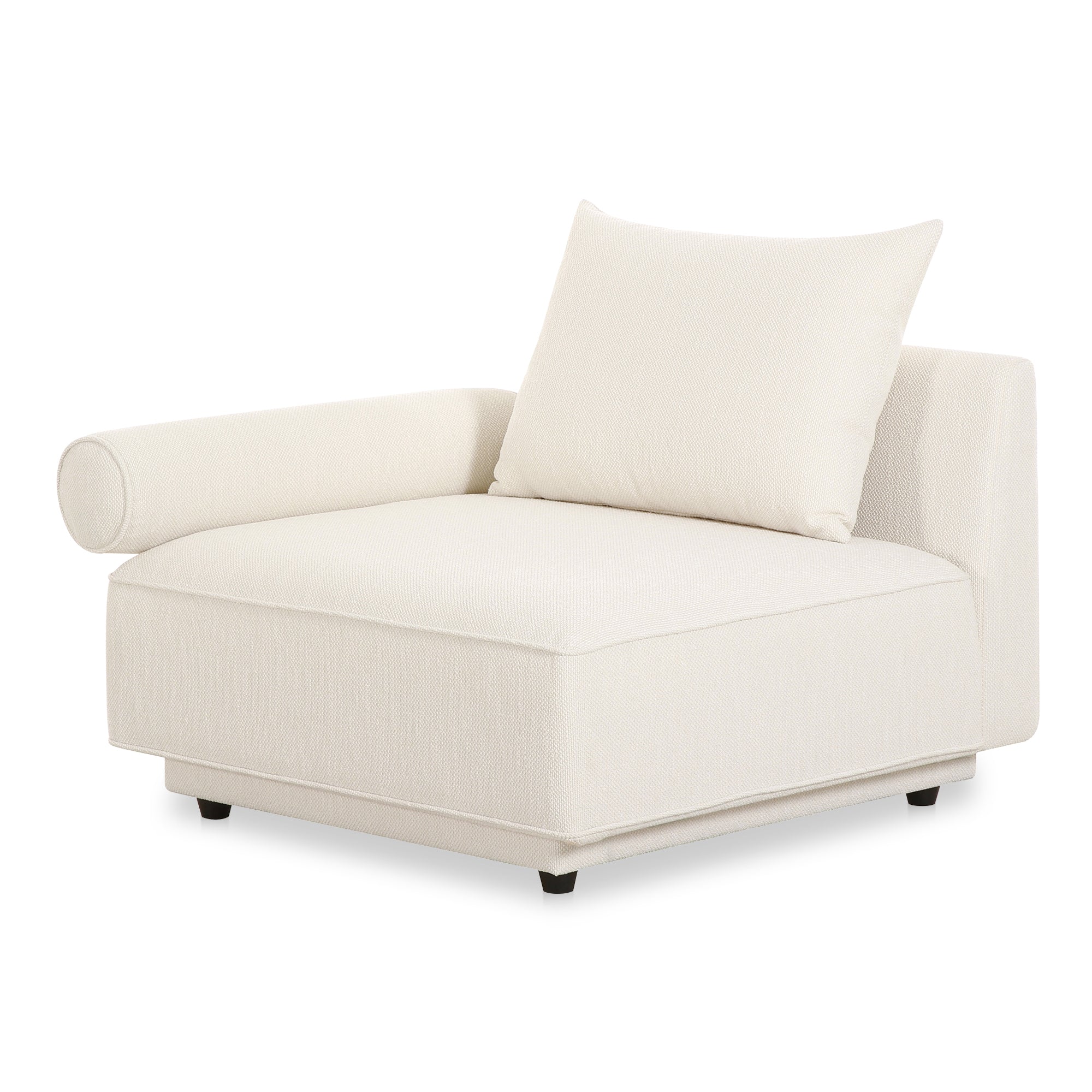 Rosello Left Arm Facing Chair White - Moes Home