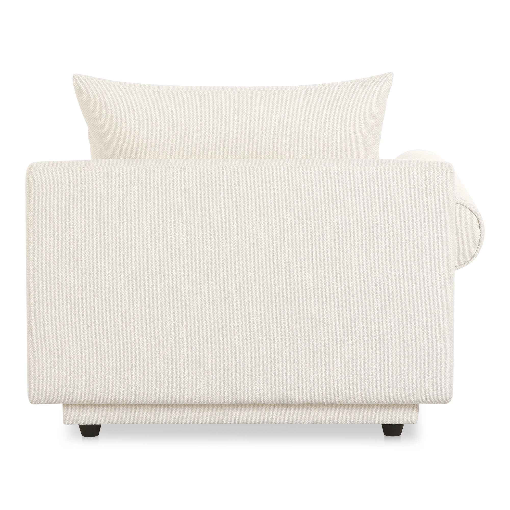 Rosello Left Arm Facing Chair White - Moes Home