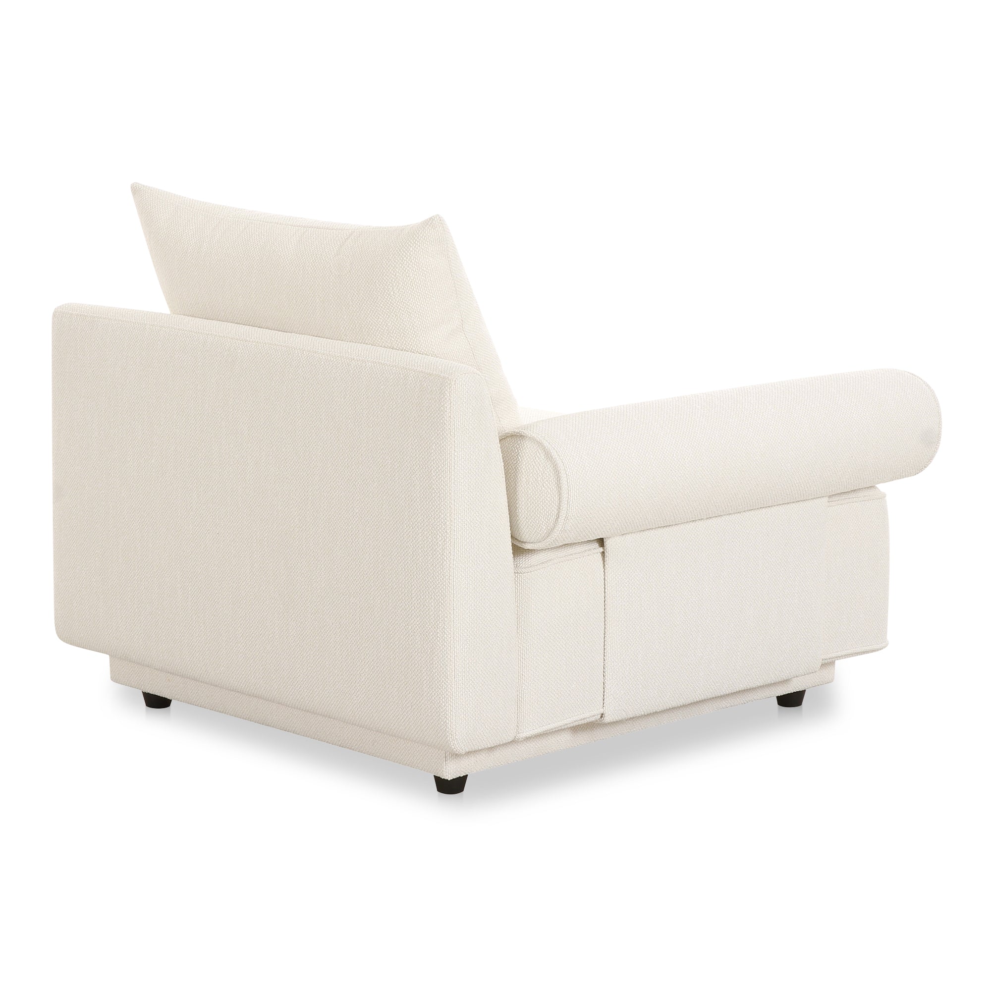 Rosello Left Arm Facing Chair White - Moes Home
