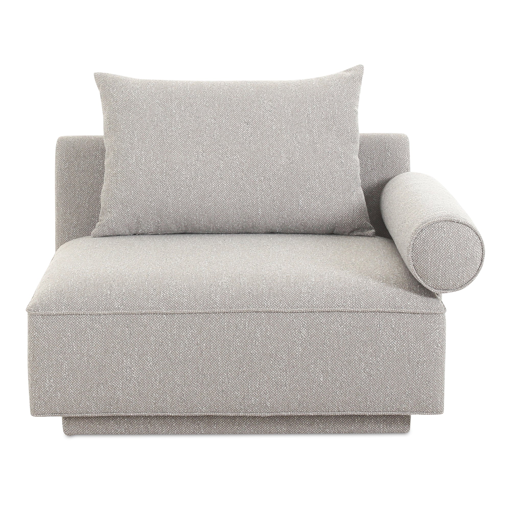 Rosello Right Arm Facing Chair Light Grey - Moes Home