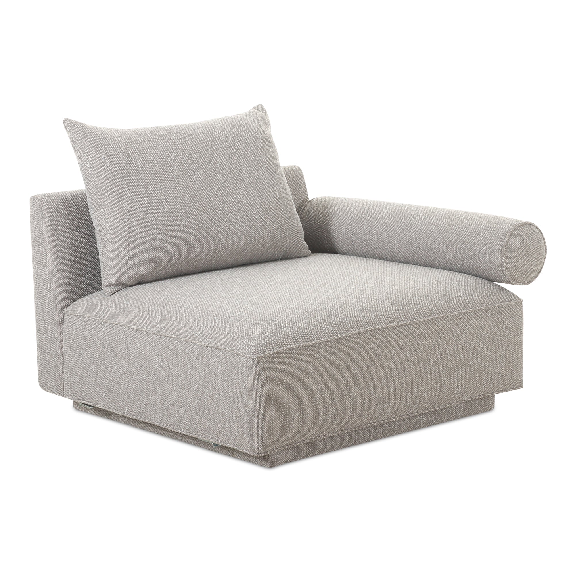 Rosello Right Arm Facing Chair Light Grey - Moes Home