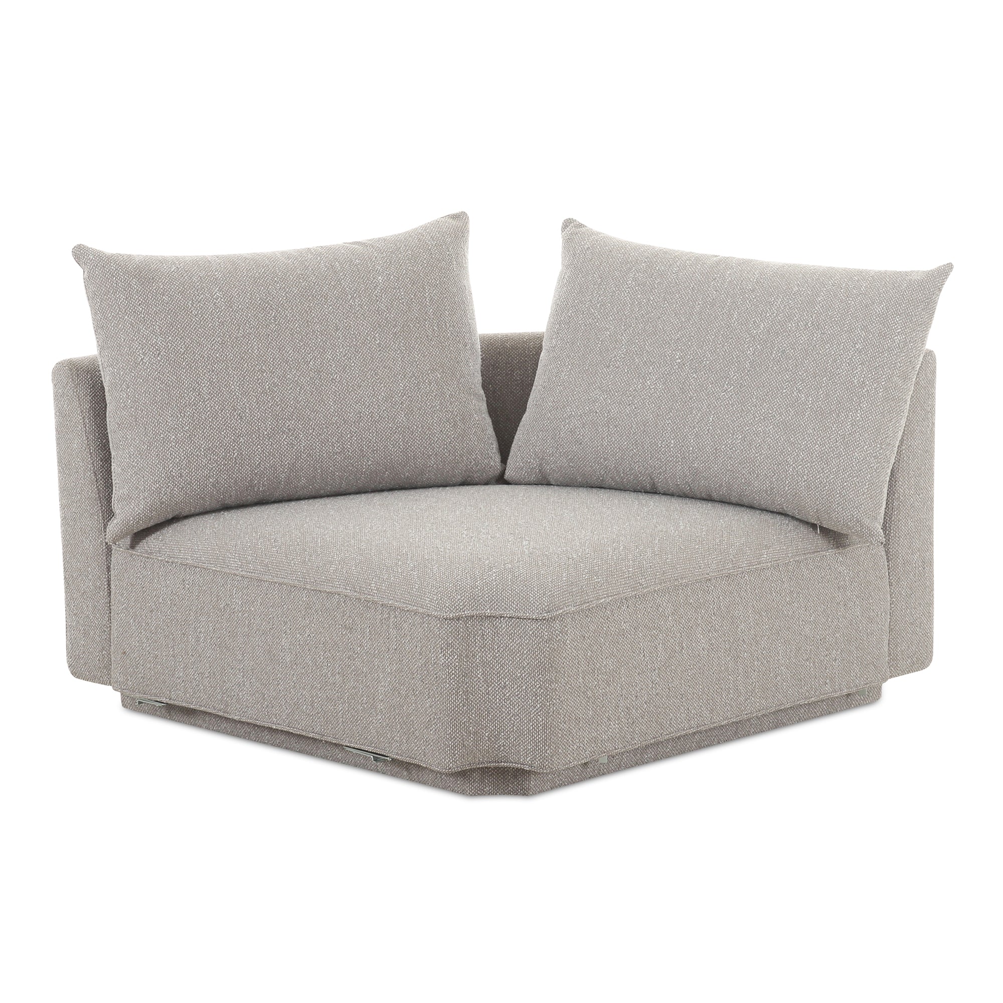 Rosello Corner Chair Light Grey - Moes Home