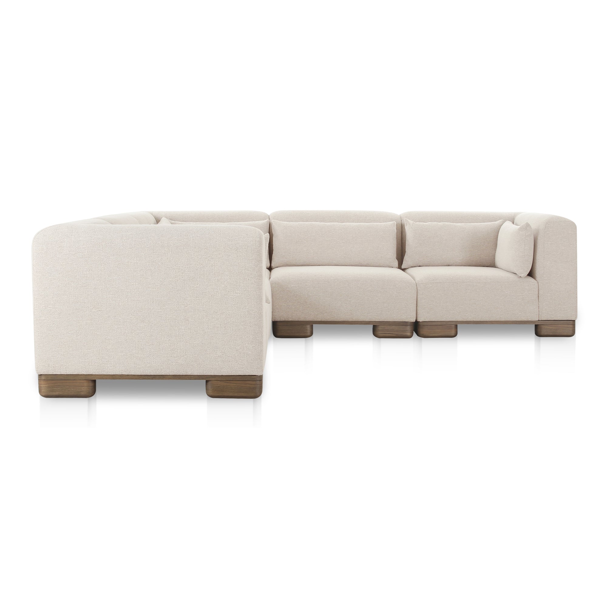 June Classic L-Shaped Modular Sectional Oatmeal - Moes Home