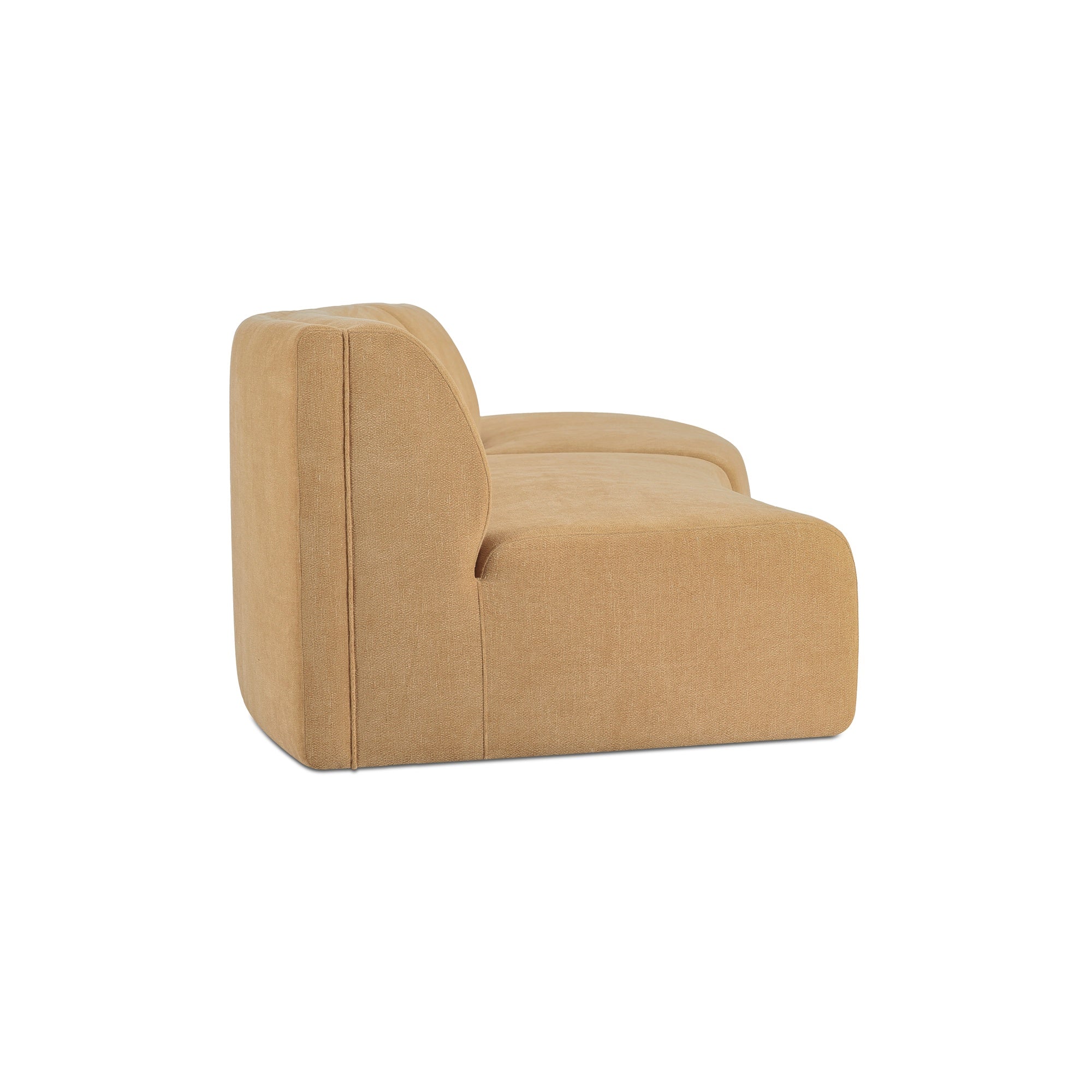 Naomi 2 Piece Concave Modular Sectional Dark Brown