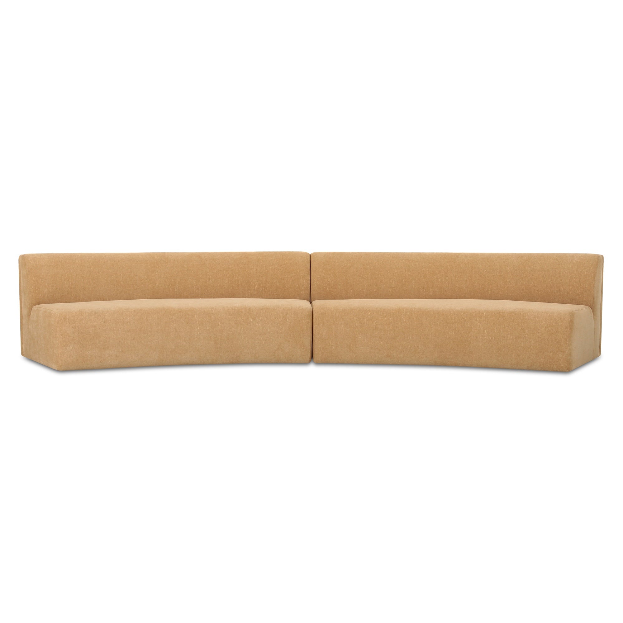 Naomi 2 Piece Concave Modular Sectional Dark Brown