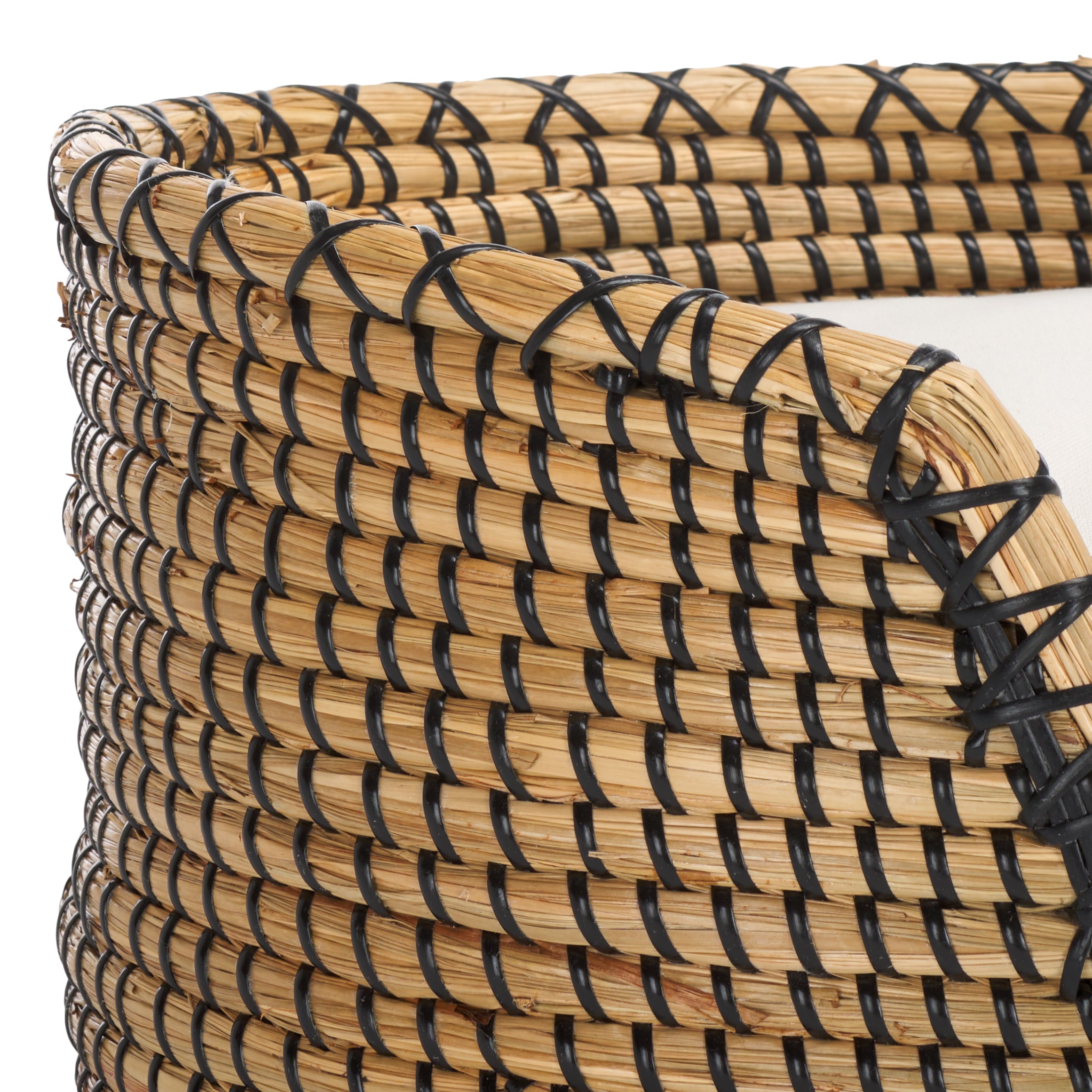 SARGE PET BED W/ CUSHION / BEIGE / NATURAL