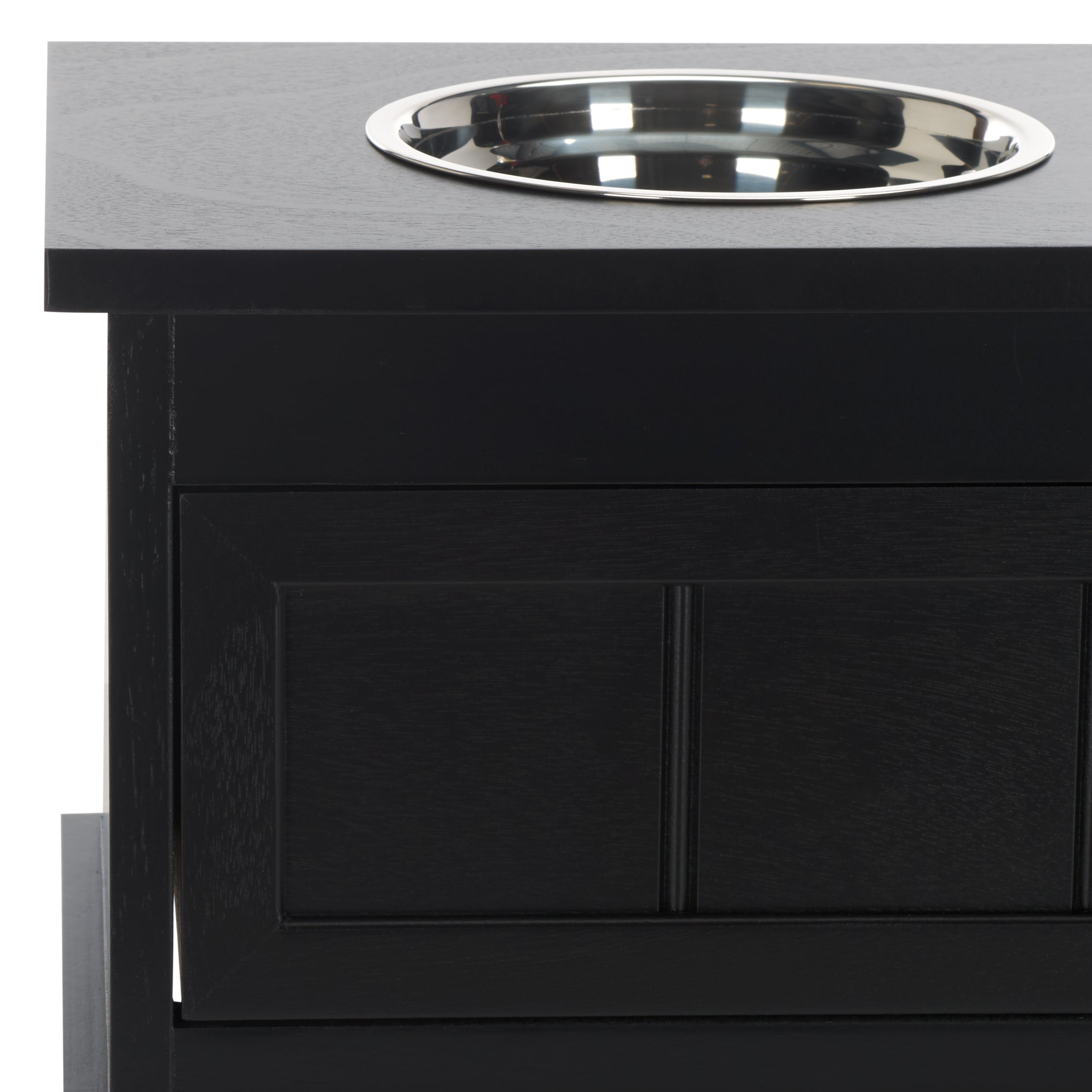 Boomer Pet Feeder With Drawer/Natural