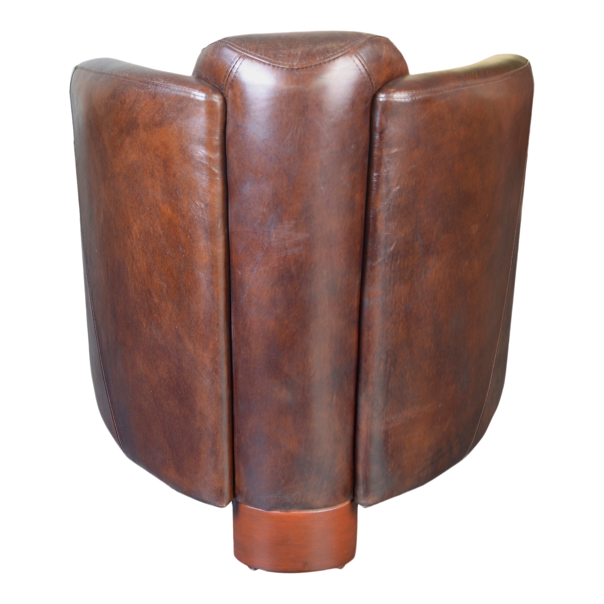 Salzburg Club Chair Dark Brown Leather - Moes Home
