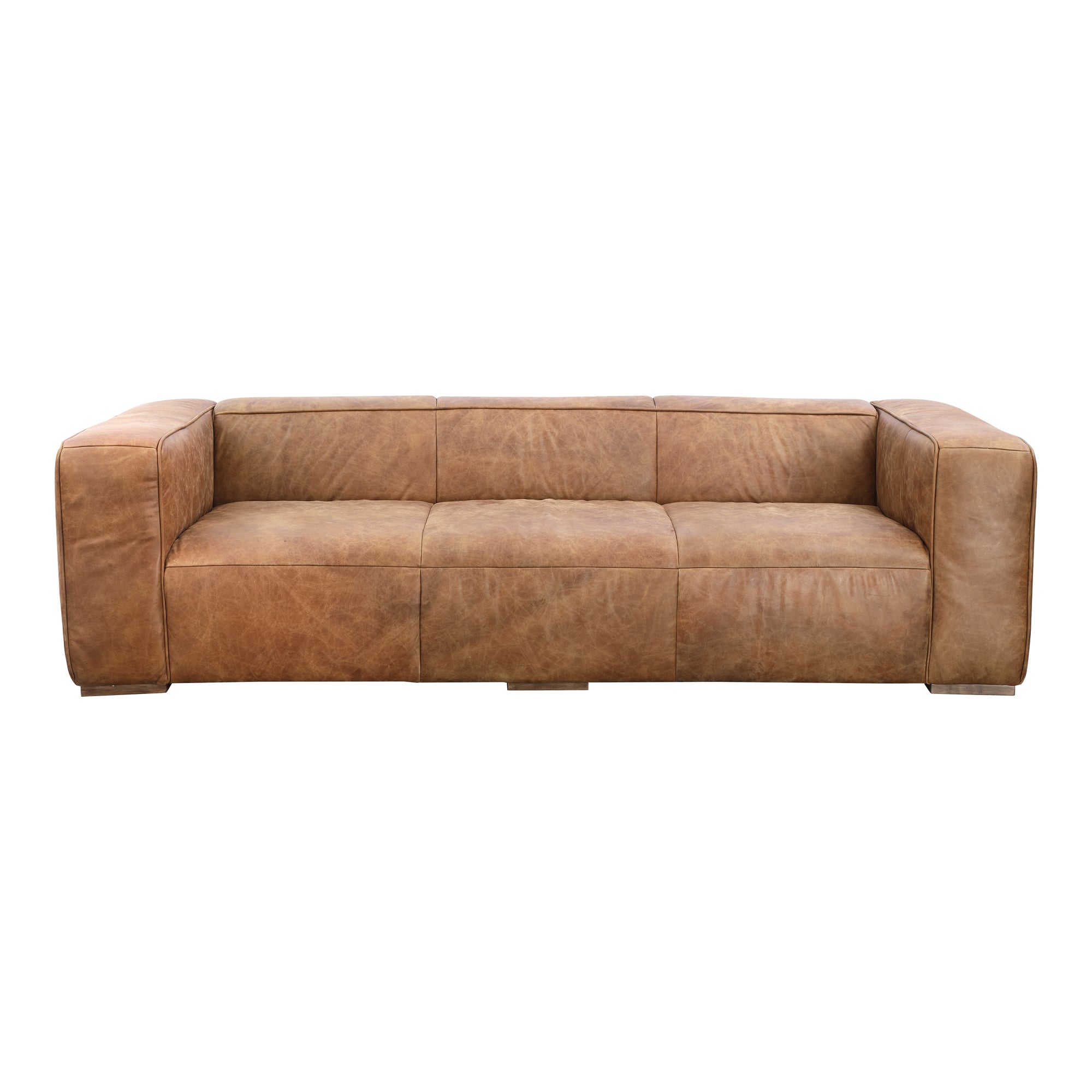 Bolton Sofa Open Road Brown Leather - Moes Home