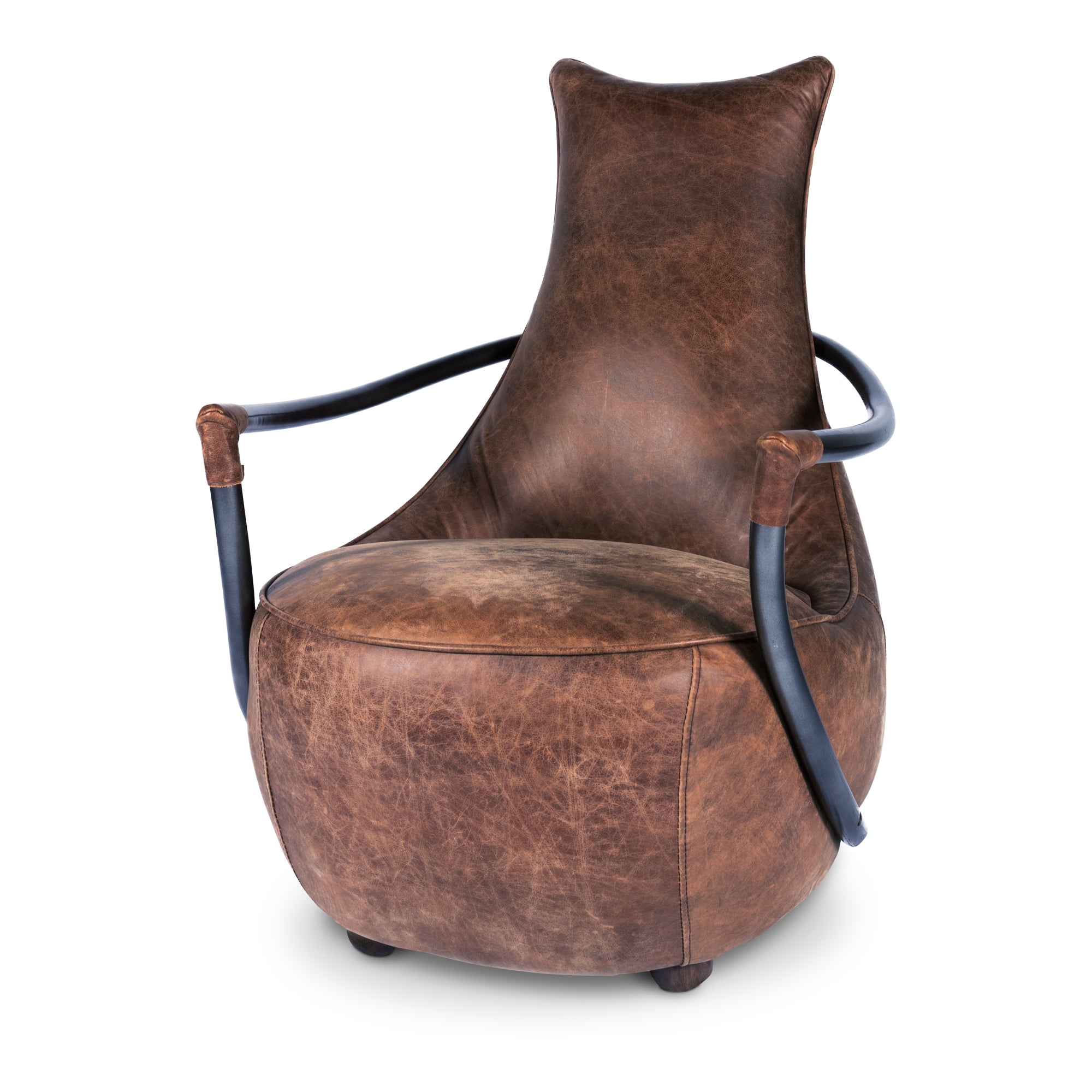 Carlisle Club Chair Brown - Moes Home