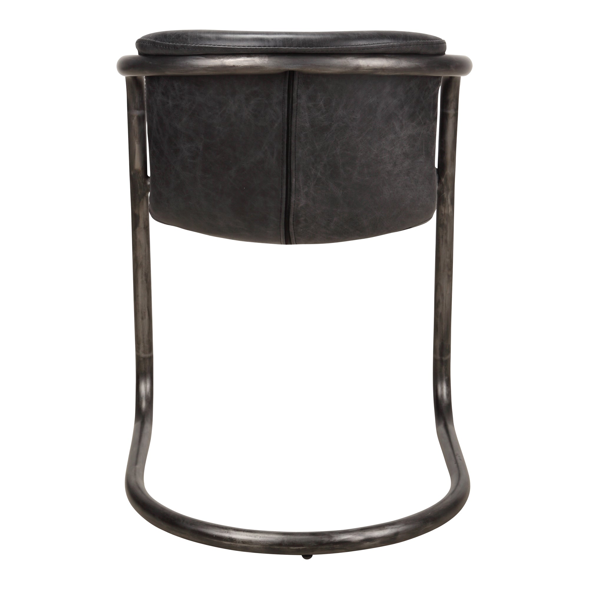 Freeman Dining Chair Onyx Black Leather - Set Of Two - Moes Home