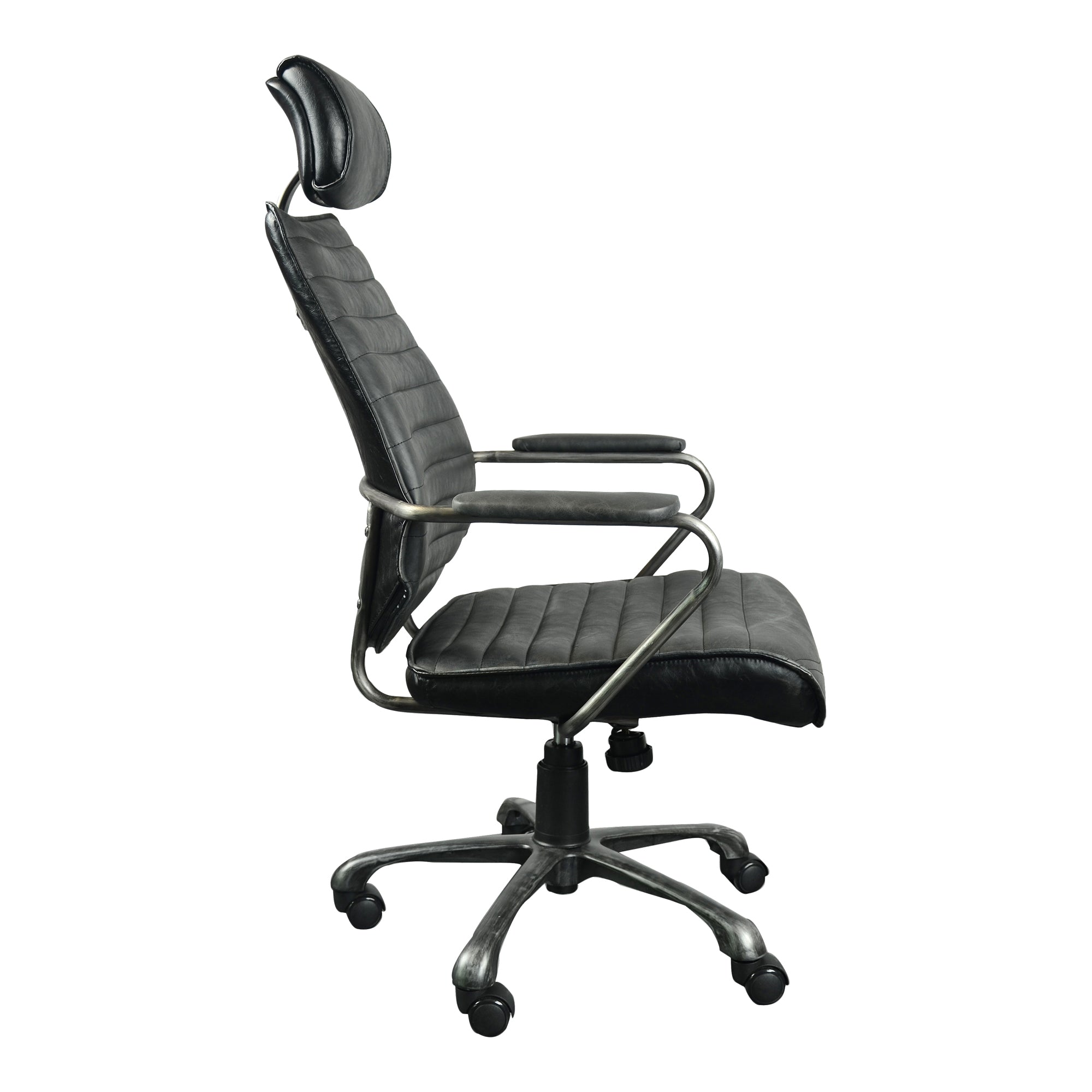 Executive Office Chair Dark Brown Leather