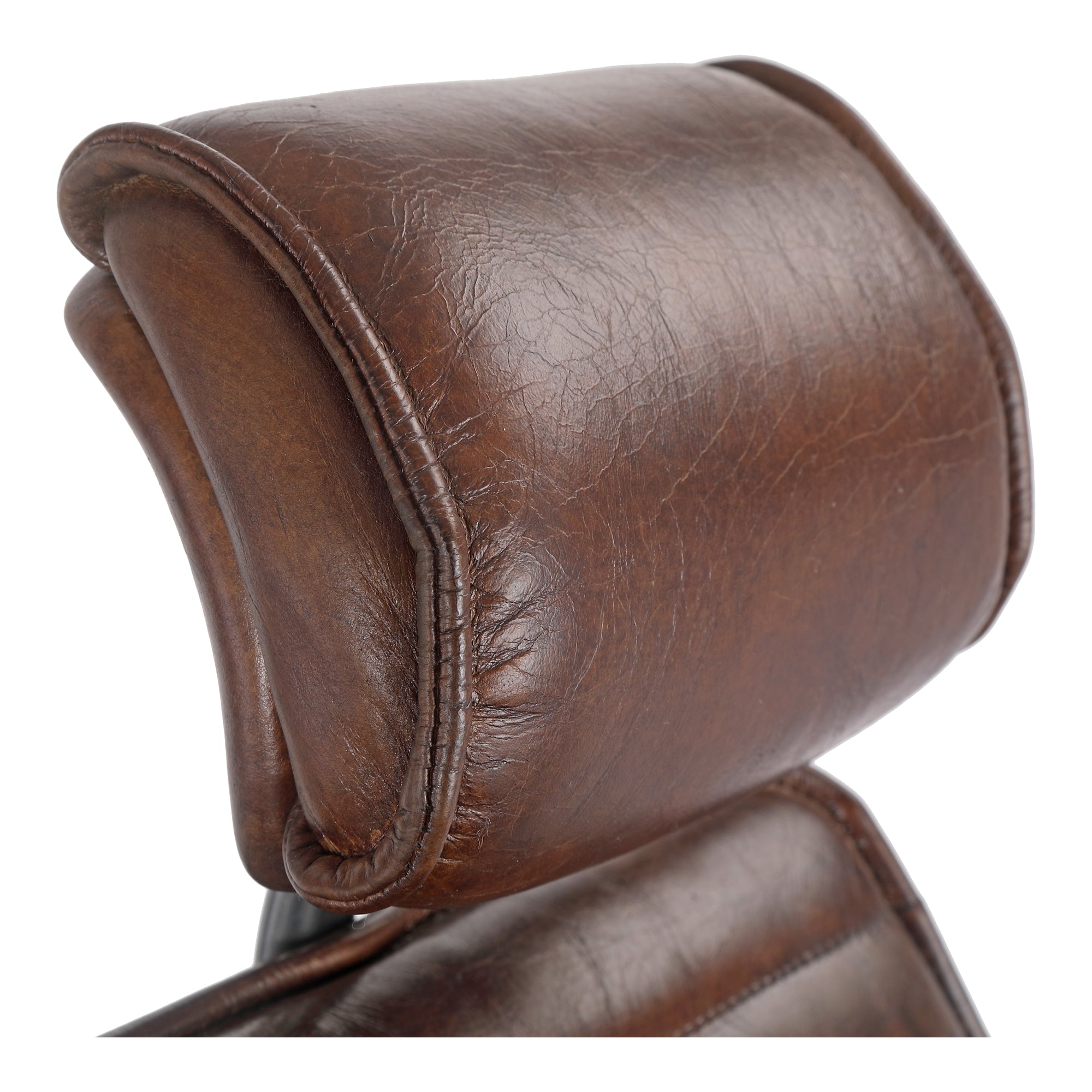 Executive Office Chair Dark Brown Leather