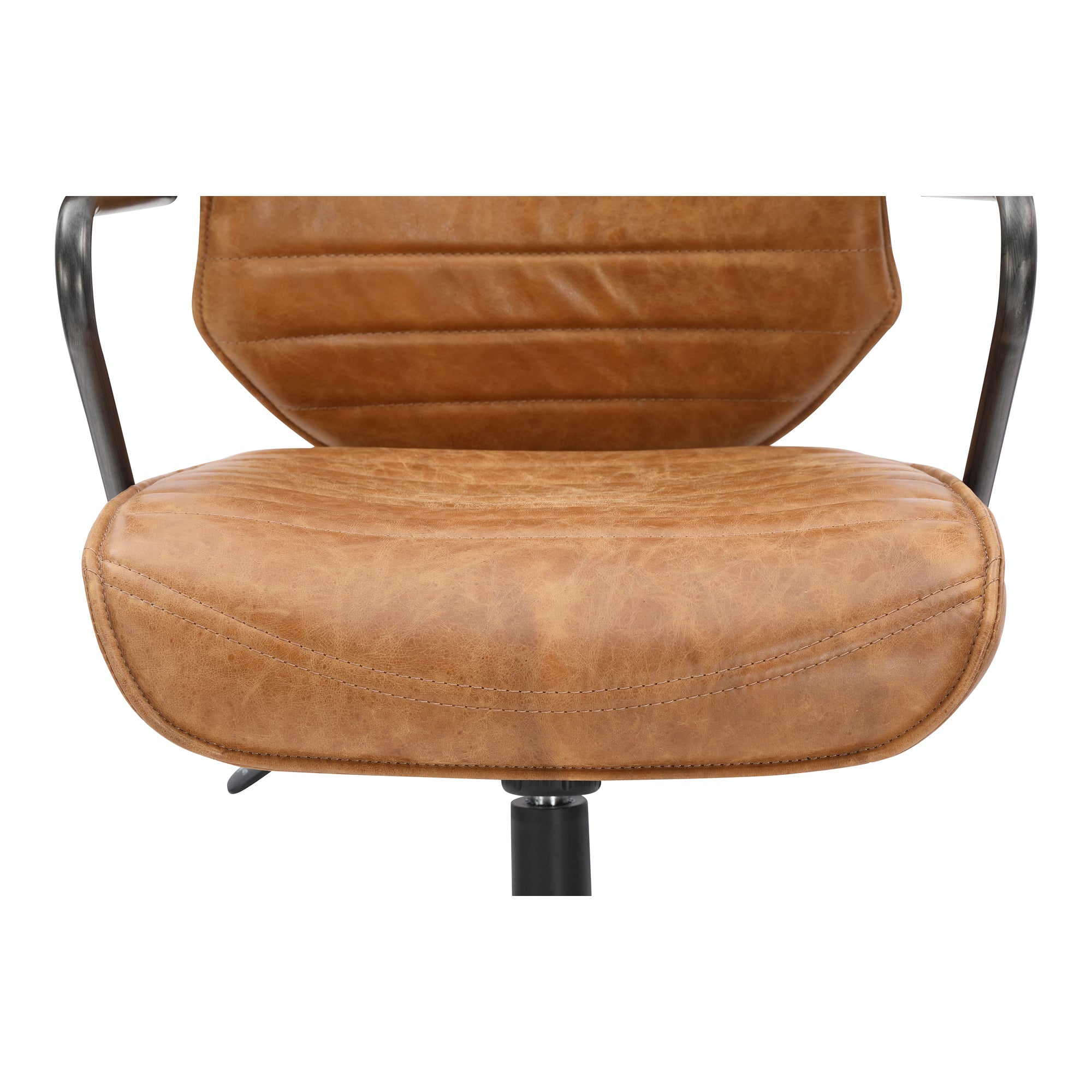 Executive Office Chair Dark Brown Leather