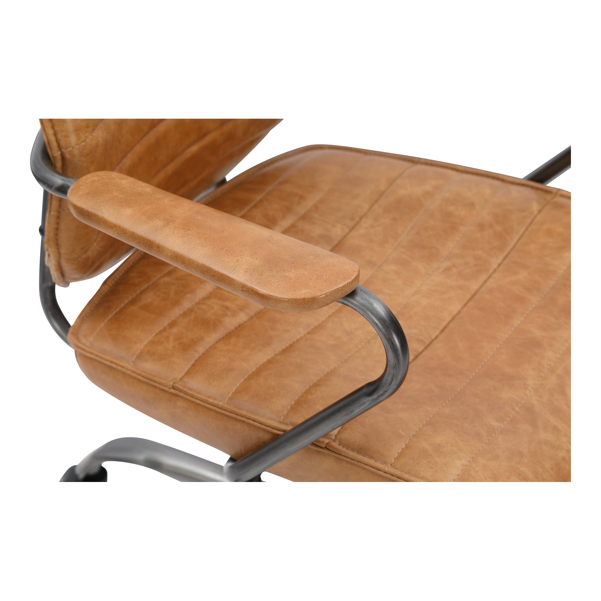 Executive Office Chair Dark Brown Leather