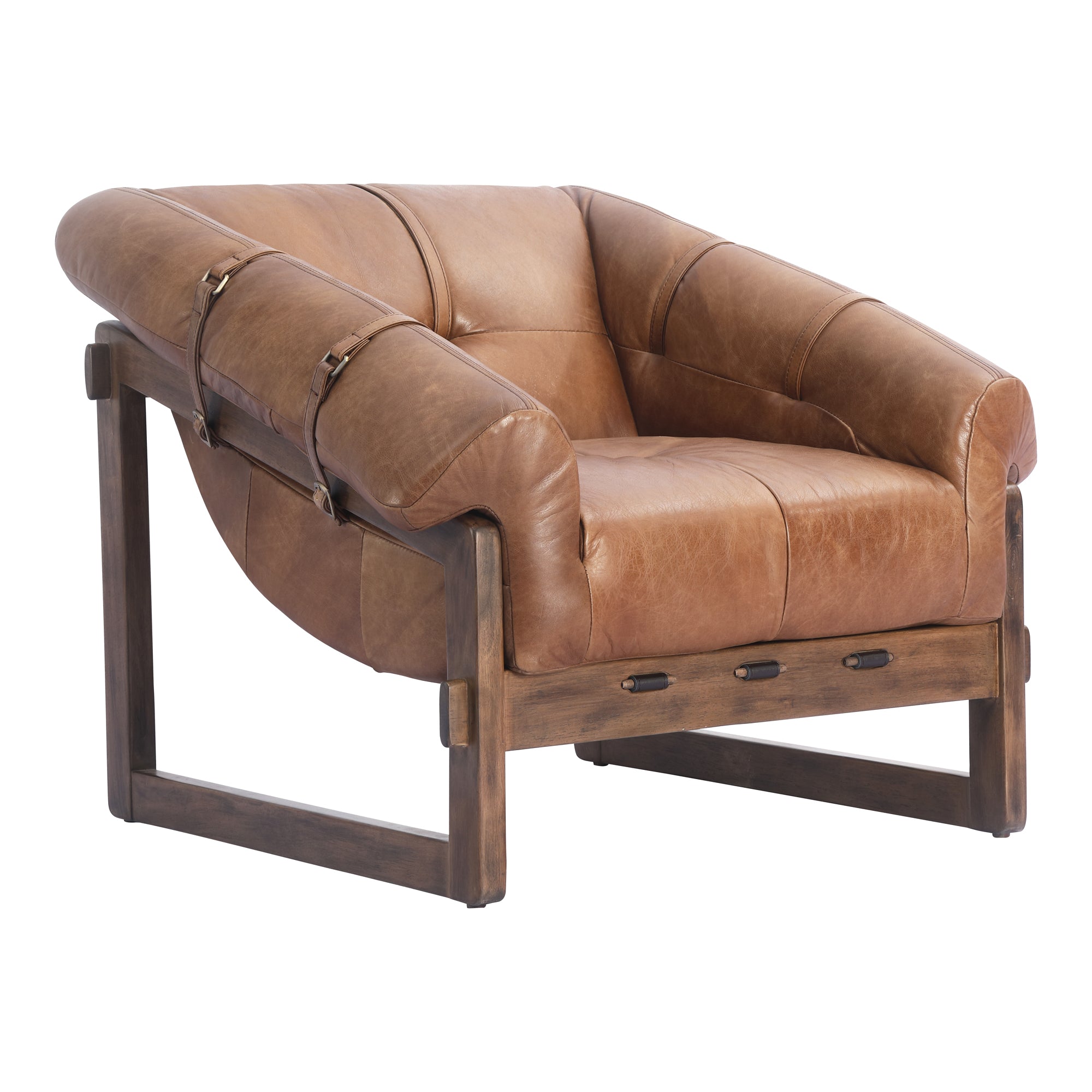 Bellos Accent Chair Open Road Brown - Moes Home