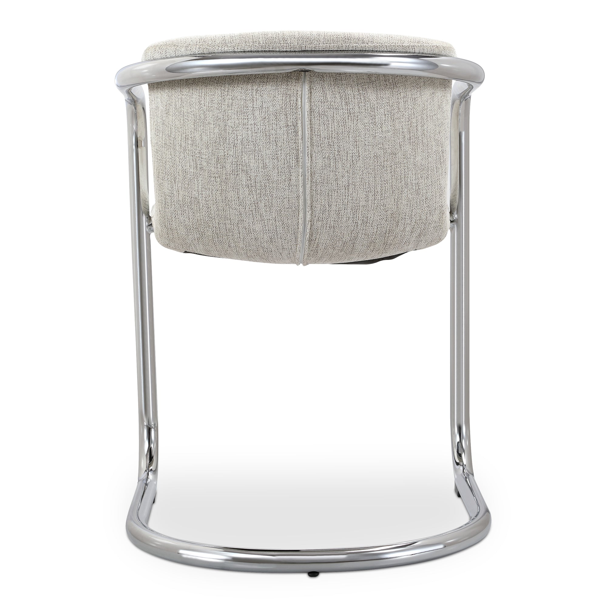 Freeman Chrome Frame Dining Chair Blended Cream - Set Of Two - Moes Home