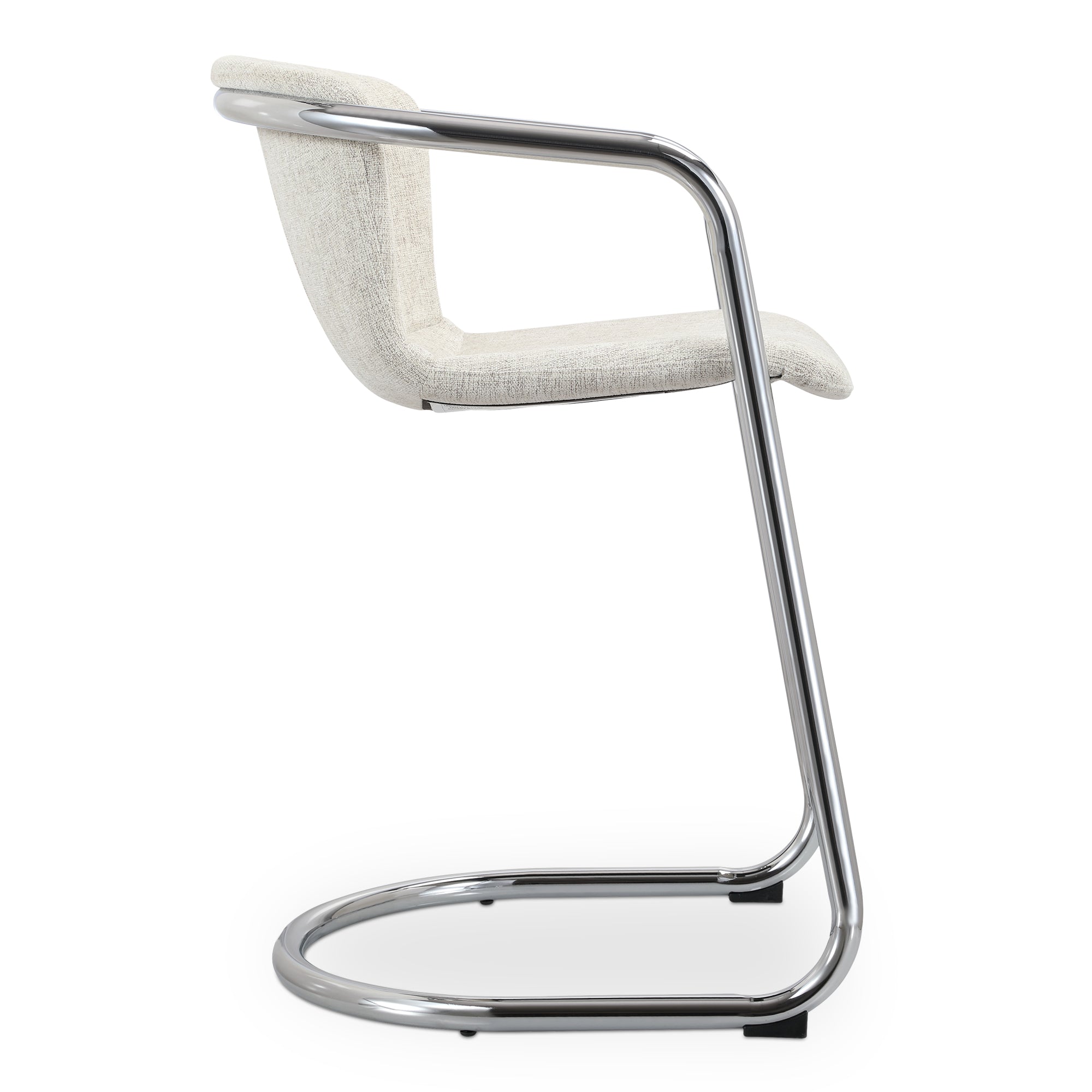 Freeman Chrome Frame Counter Stool Blended Cream - Set Of Two - Moes Home