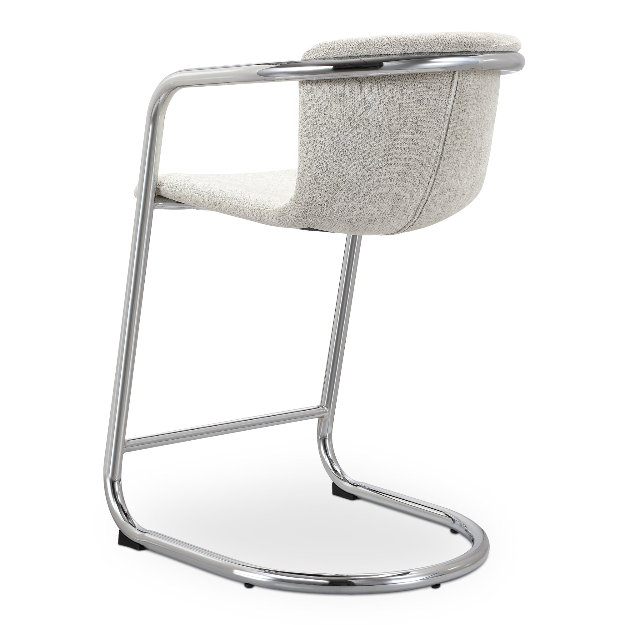 Freeman Chrome Frame Counter Stool Blended Cream - Set Of Two - Moes Home