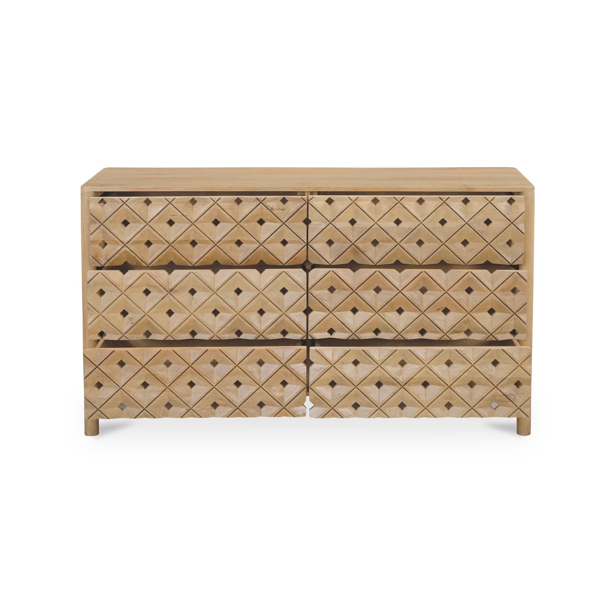 Fulton 6 Drawer Dresser Natural - Moes Home