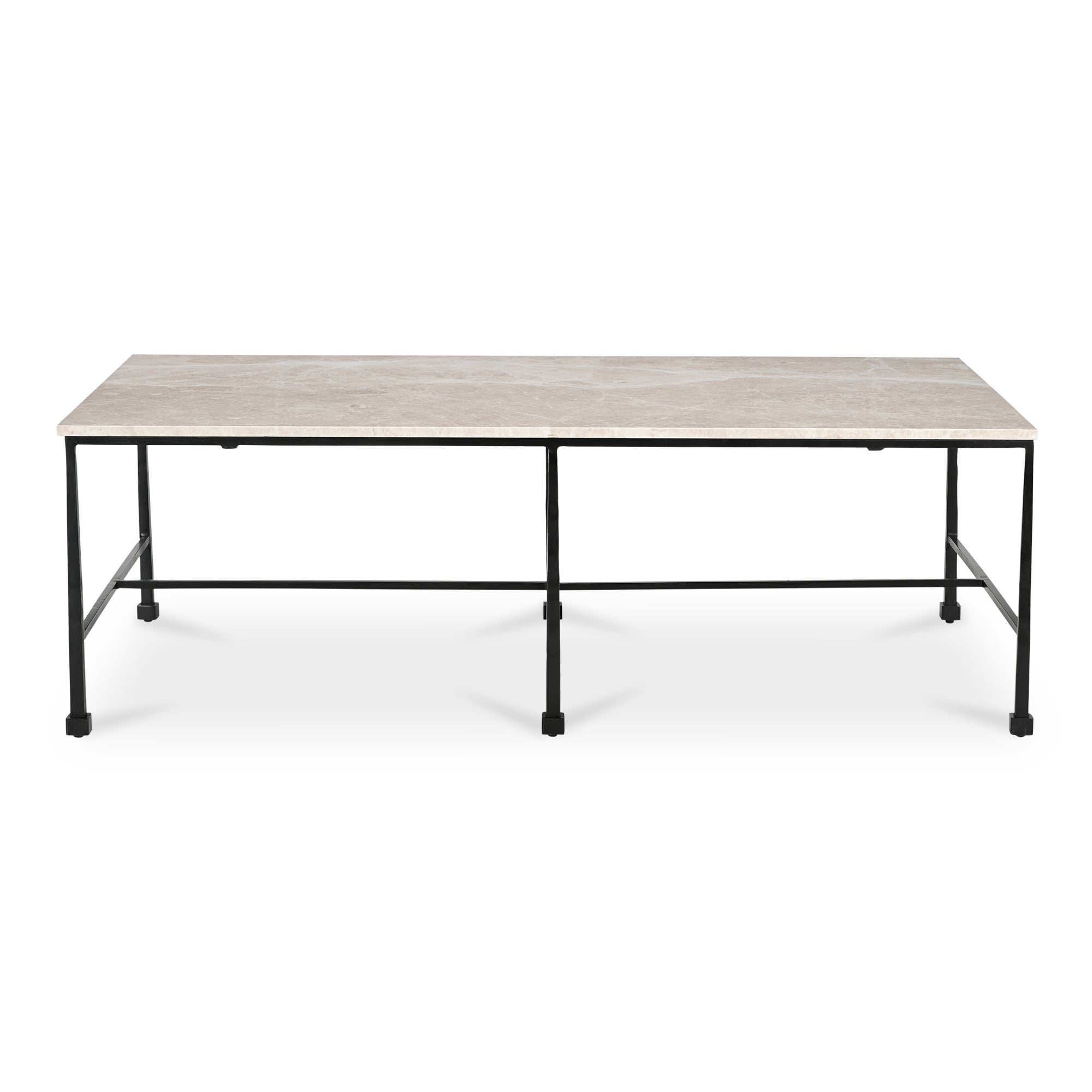 River Coffee Table Botticino Marble - Moes Home