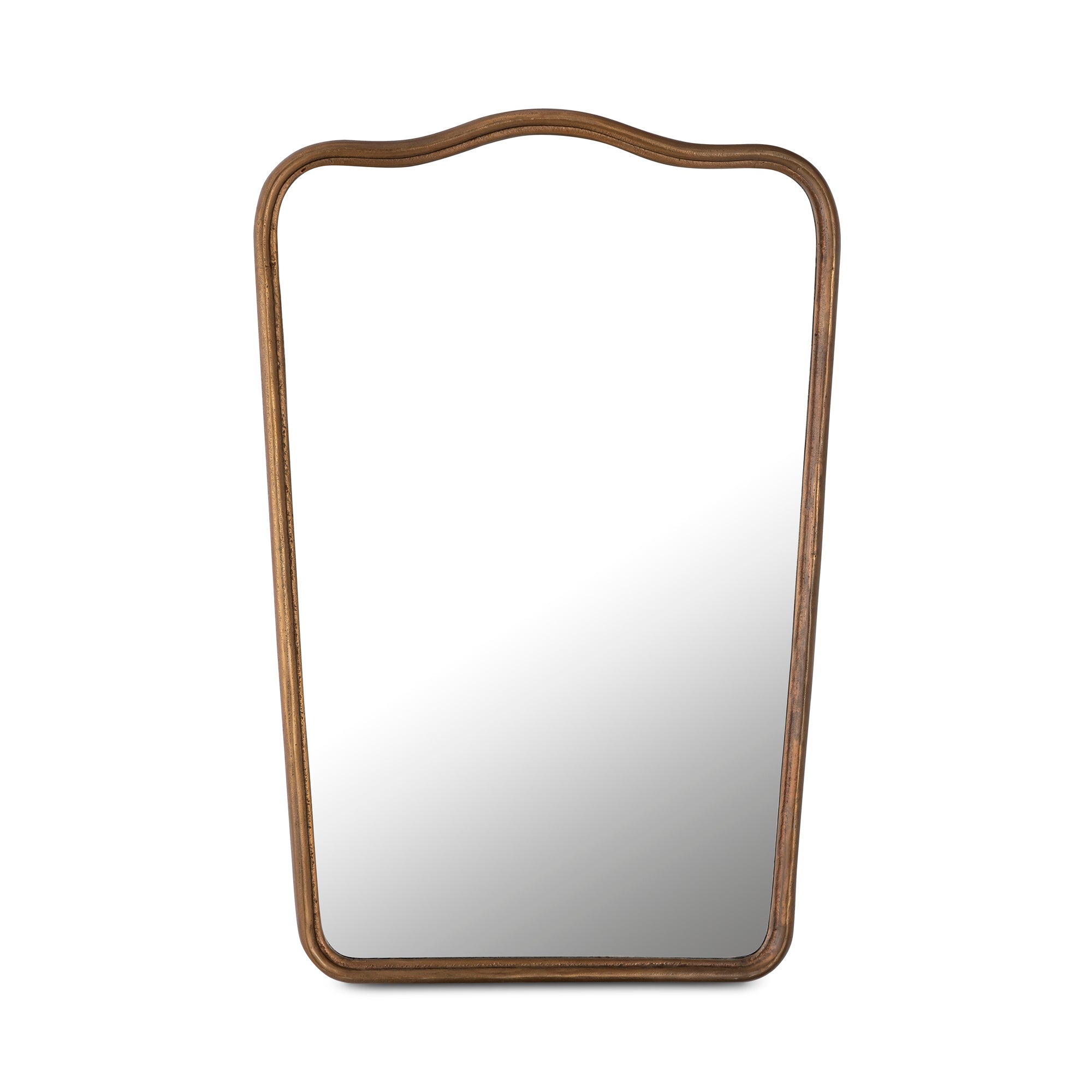 Keyes Mirror Blackened Bronze Cast Aluminum