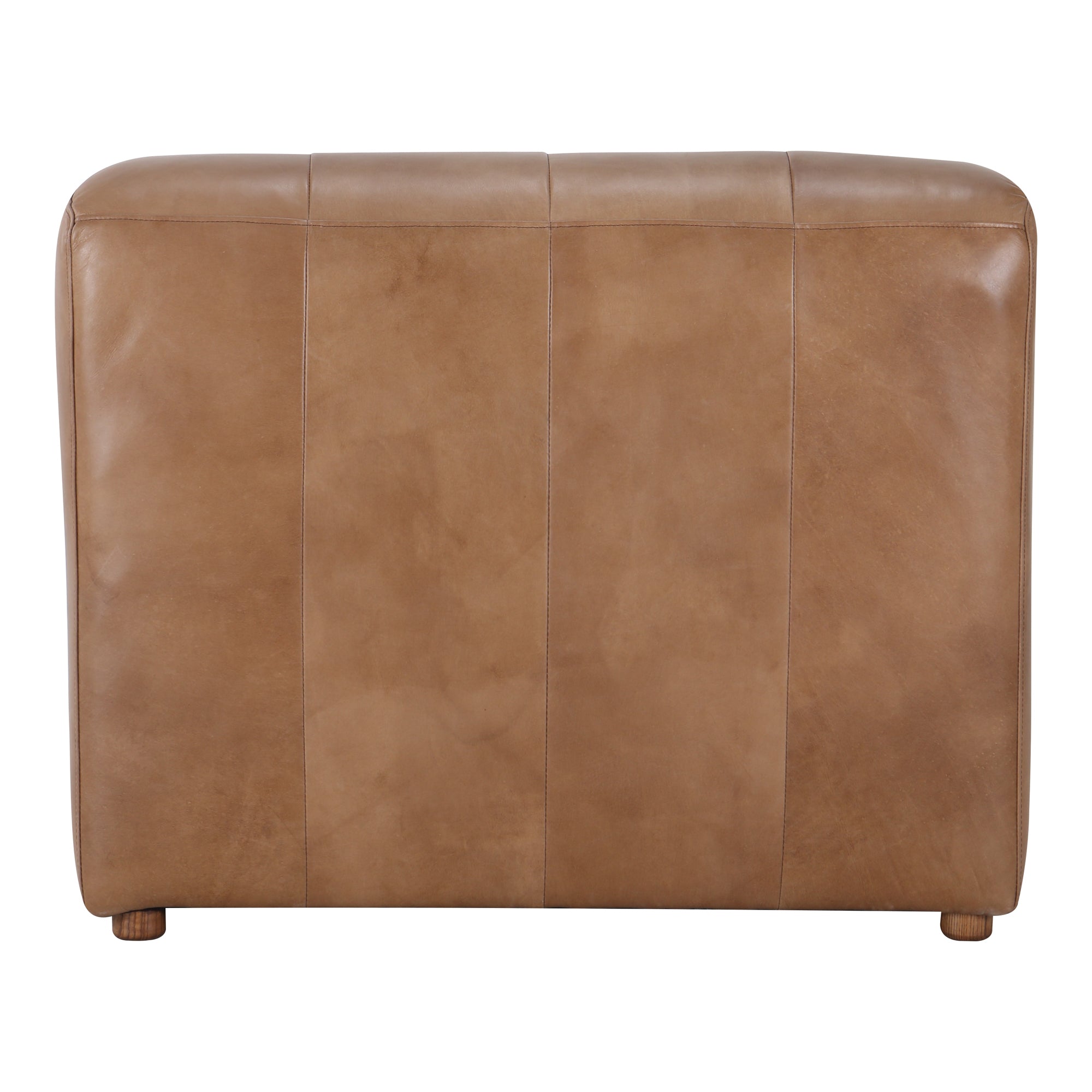Ramsay Leather Slipper Chair Tan - Moes Home