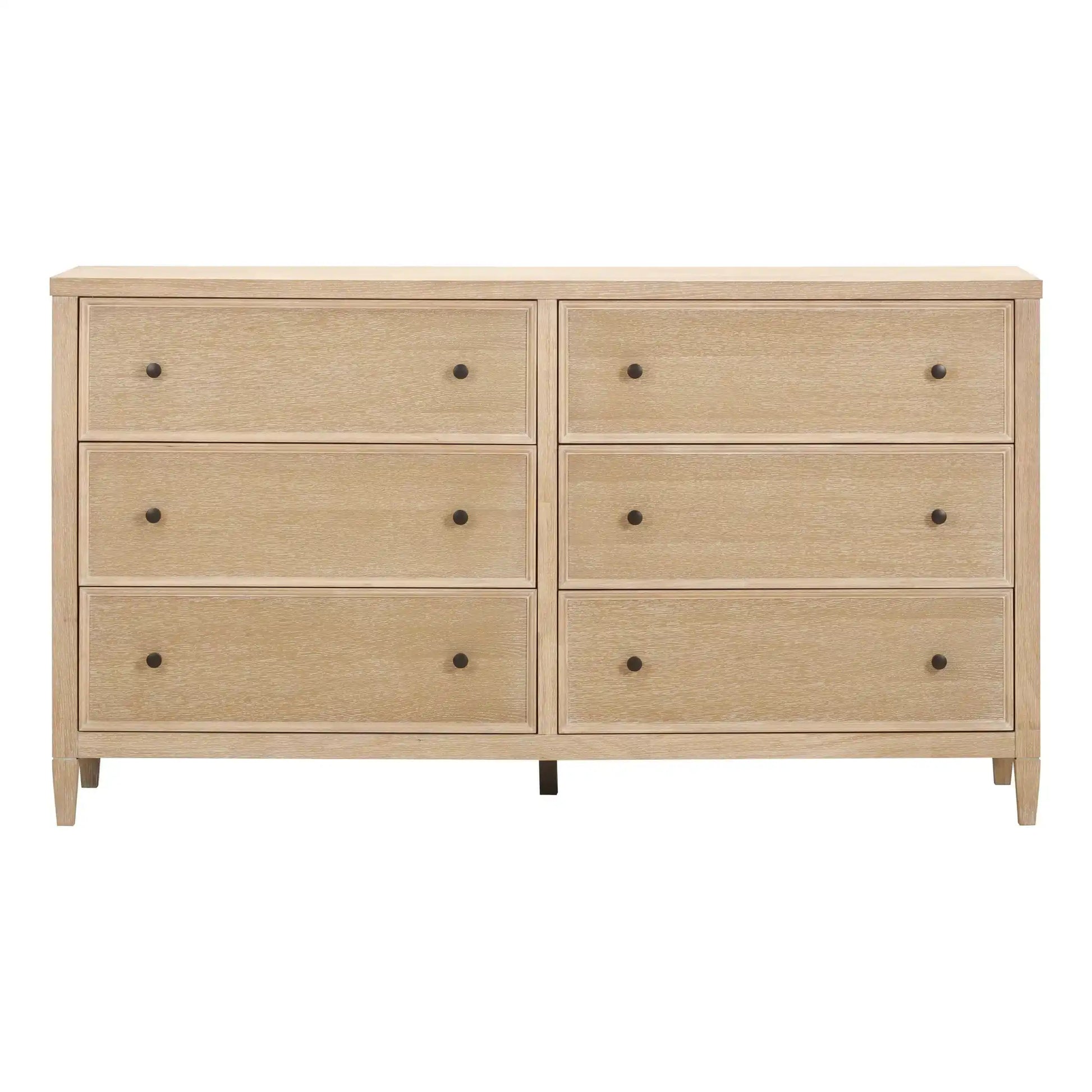 Bristol Park Whitewashed Oak Wood Dresser - Best Buy Furniture
