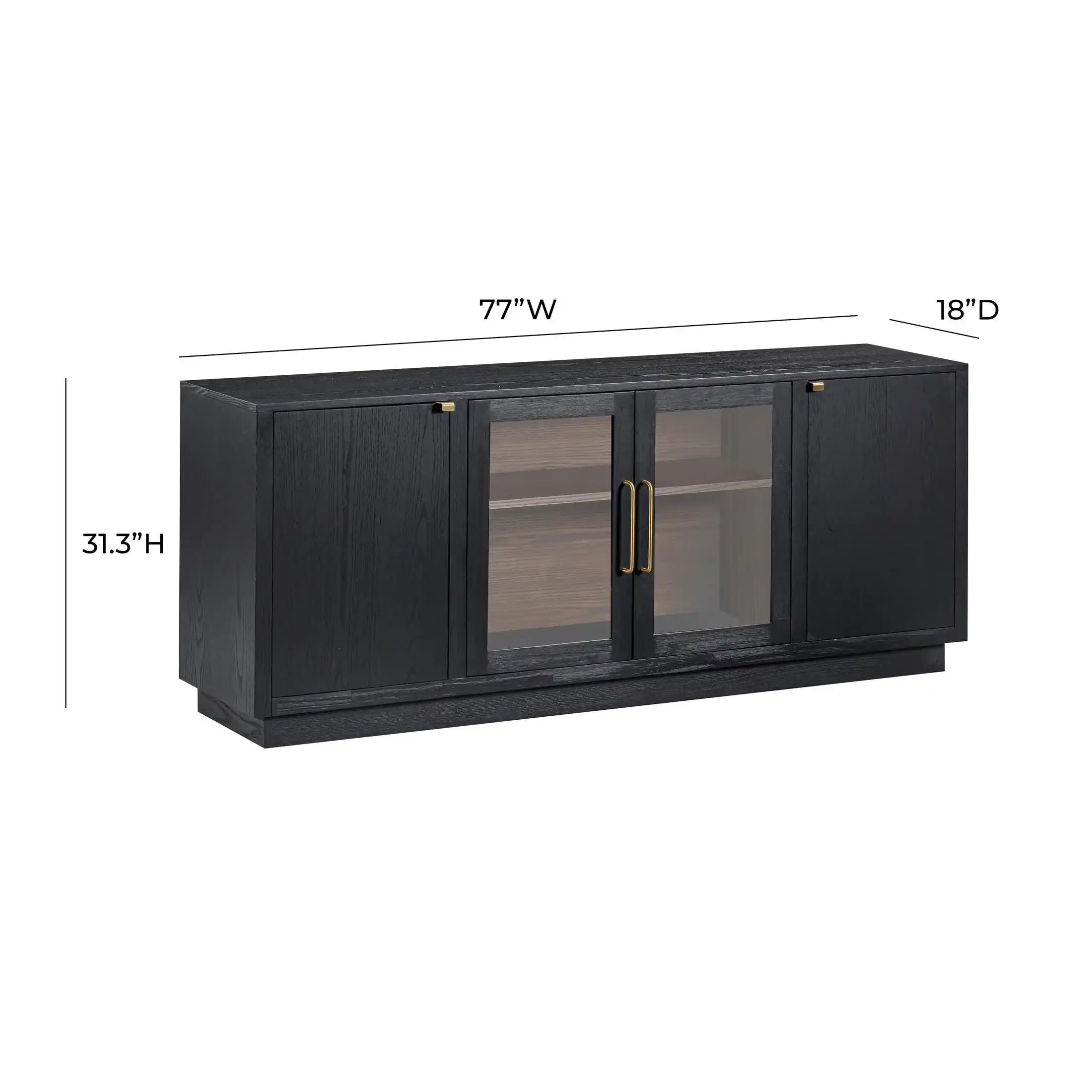 Marlow Wood Console Black - Best Buy Furniture