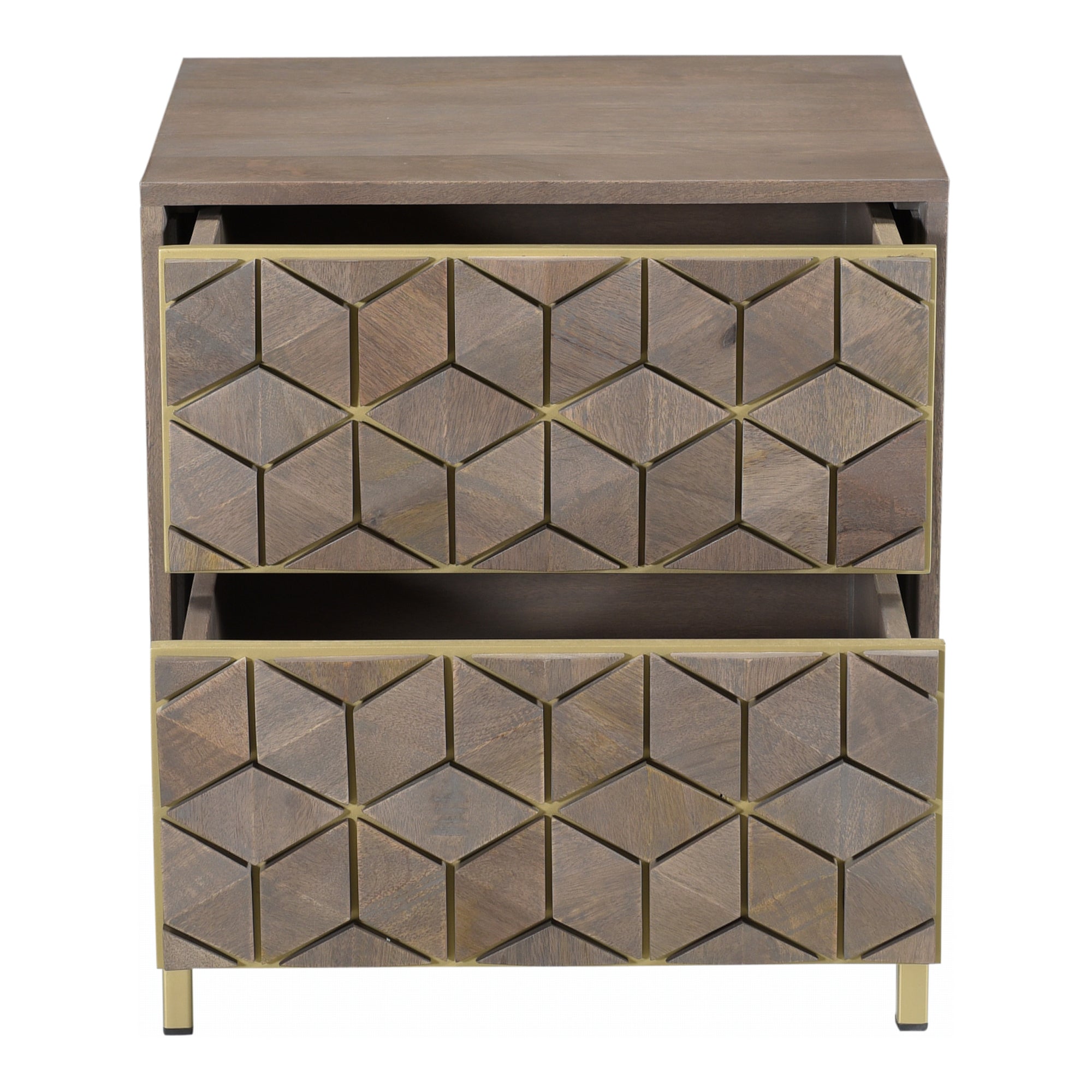 Corolla Nightstand Light Grey - Moes Home