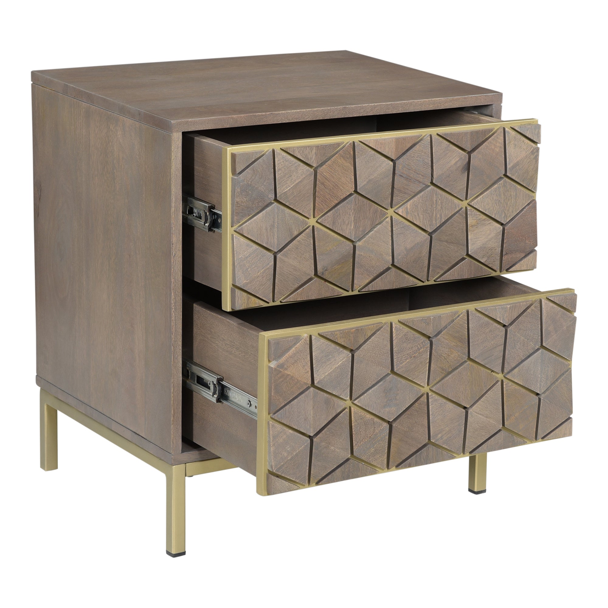Corolla Nightstand Light Grey - Moes Home