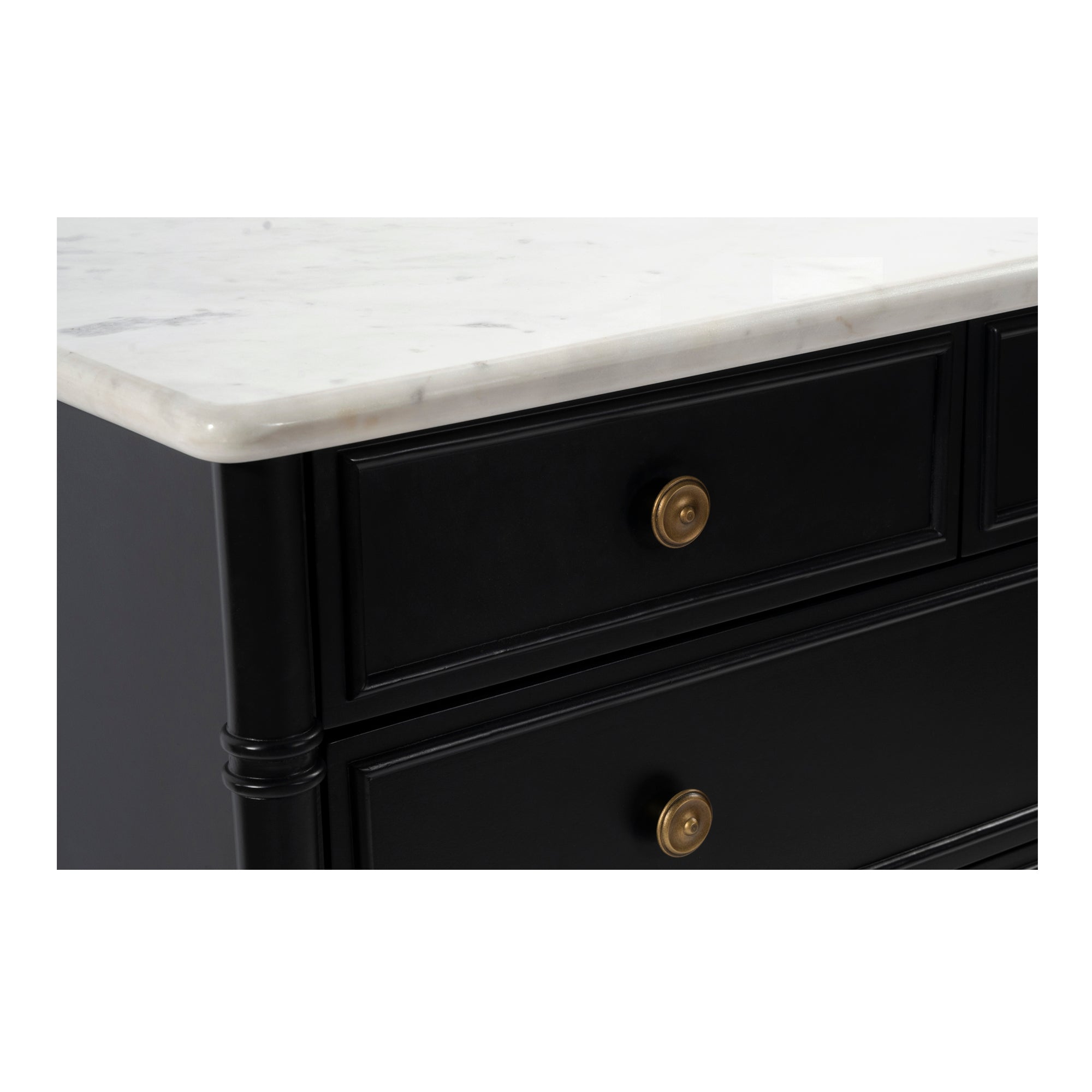 Eleanor 5 Drawer Chest Black - Moes Home