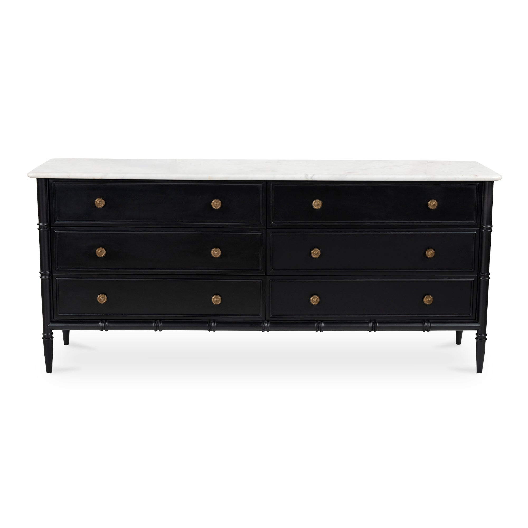 Eleanor 6 Drawer Dresser Black - Moes Home