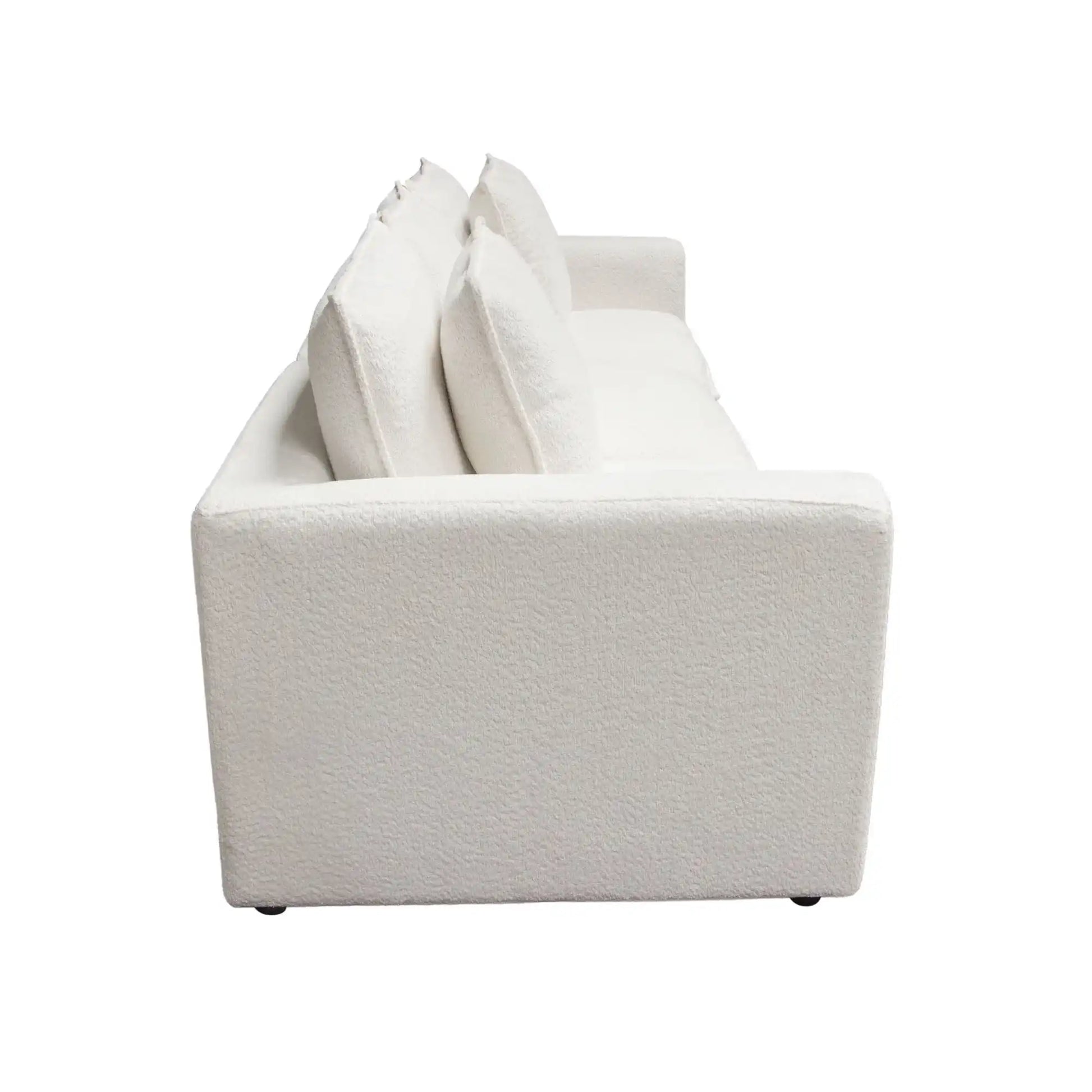 Ivy 3 Piece Modular Down Sofa – White Faux Shearling - Best Buy Furniture