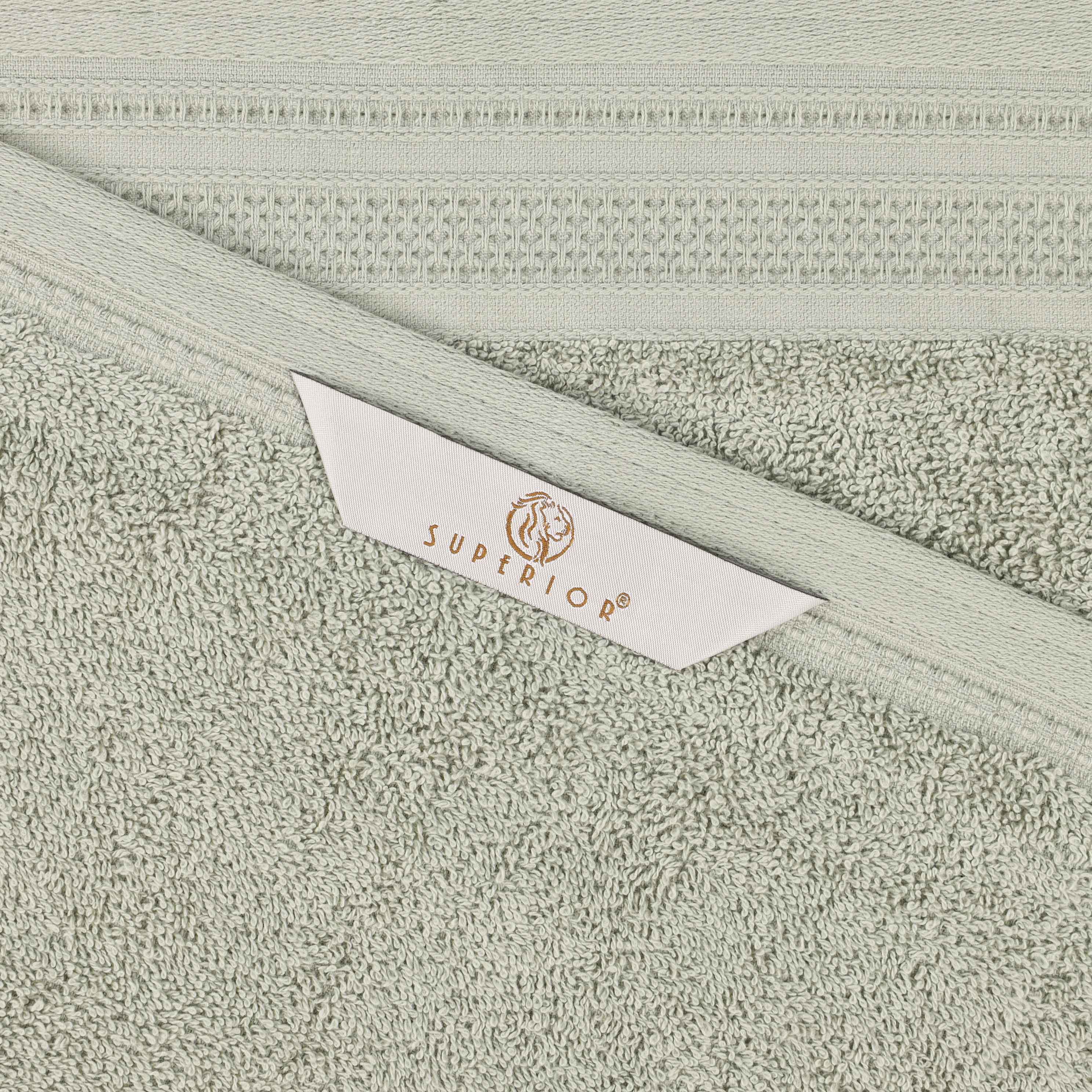 Honeycomb Textured Waffle Border Cotton Bath Towels, Set of 4 - Bath Towel by Superior Brand