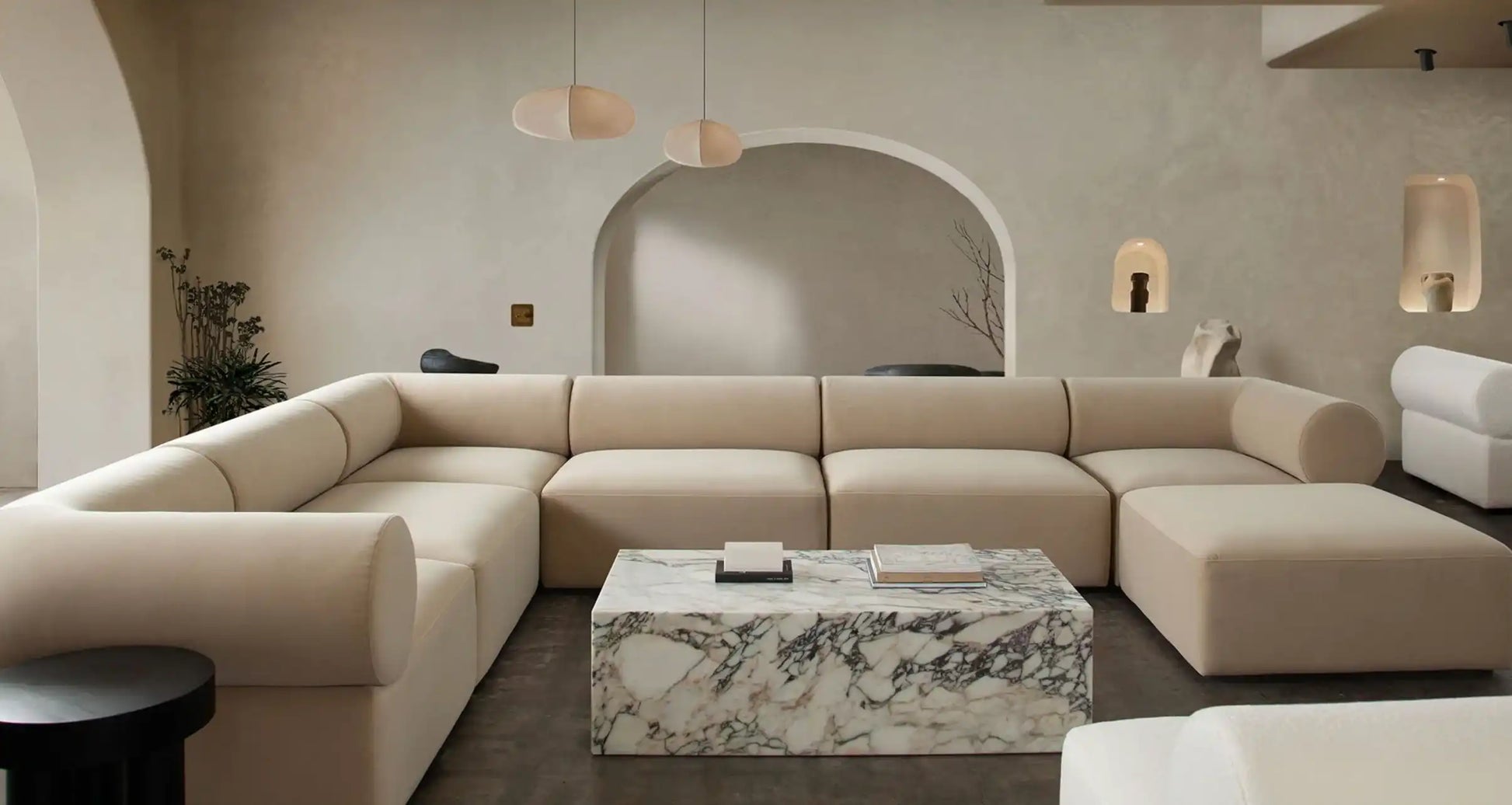 Zia Modular 7 Piece Sectional - Camel Performance Velet - Best Buy Furniture