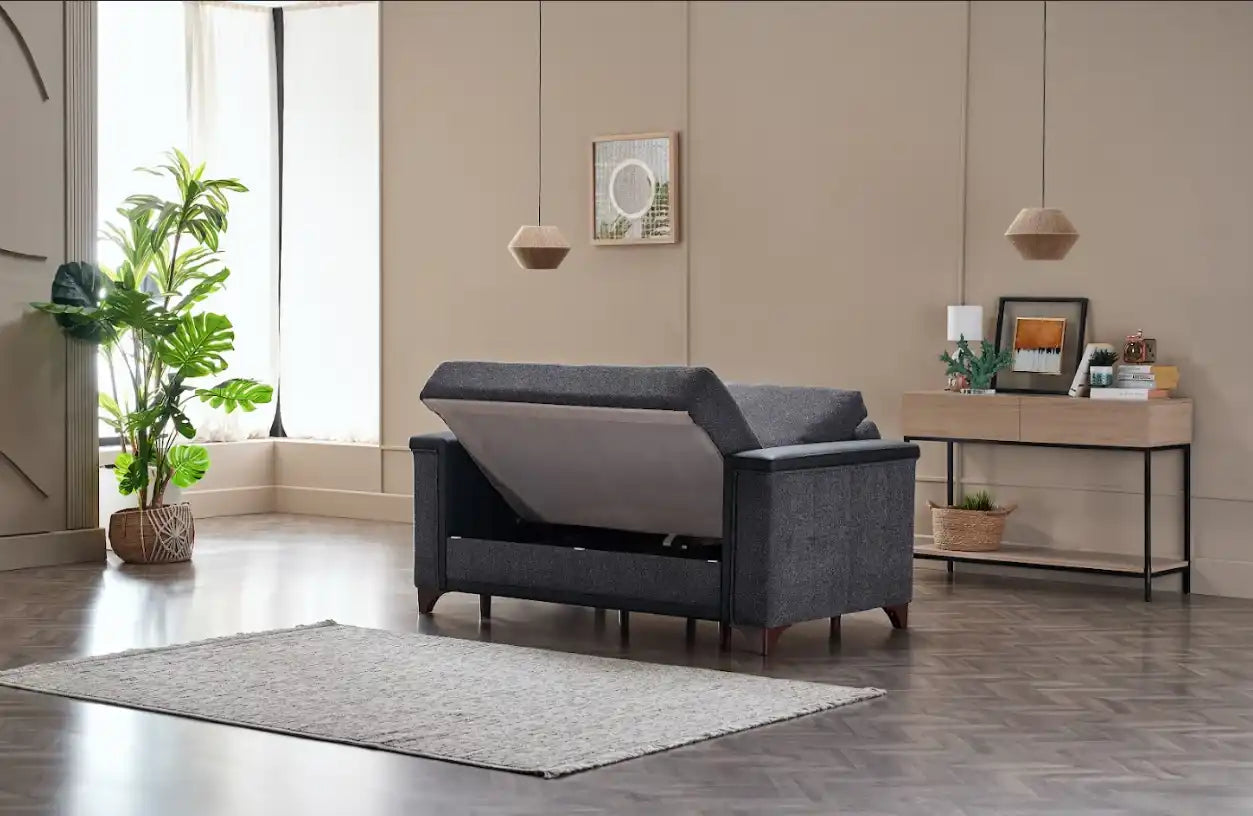 Charlotte Sleeper Sofa Bed – 93" Wide with Storage & Zero Wall Mechanism | Modern Convertible Sofa - Best Buy Furniture