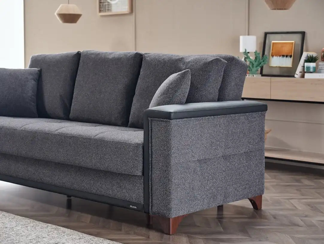 Charlotte Sleeper Sofa Bed – 93" Wide with Storage & Zero Wall Mechanism | Modern Convertible Sofa - Best Buy Furniture