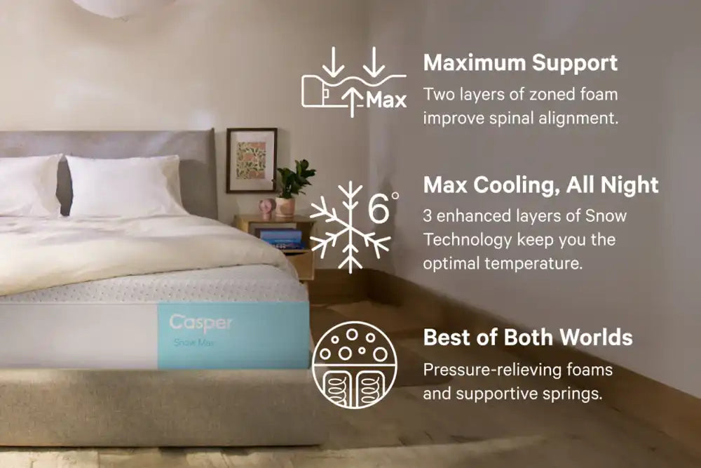 Casper Snow Max Hybrid Mattress - Best Buy Furniture
