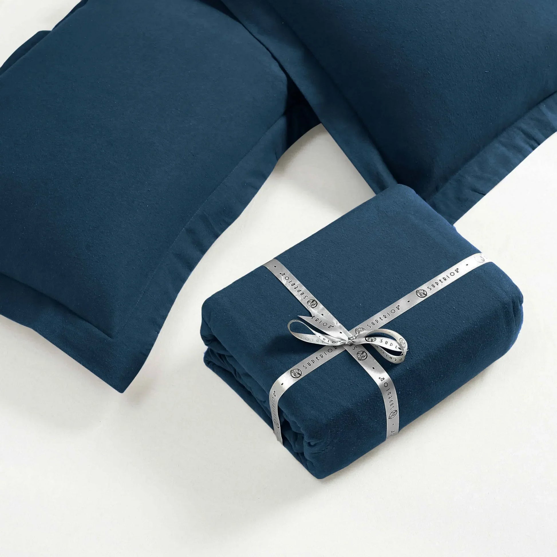 Flannel Cotton Modern Solid Fuzzy Duvet Cover Set With Pillow Shams - Duvet Cover Set by Superior Brand