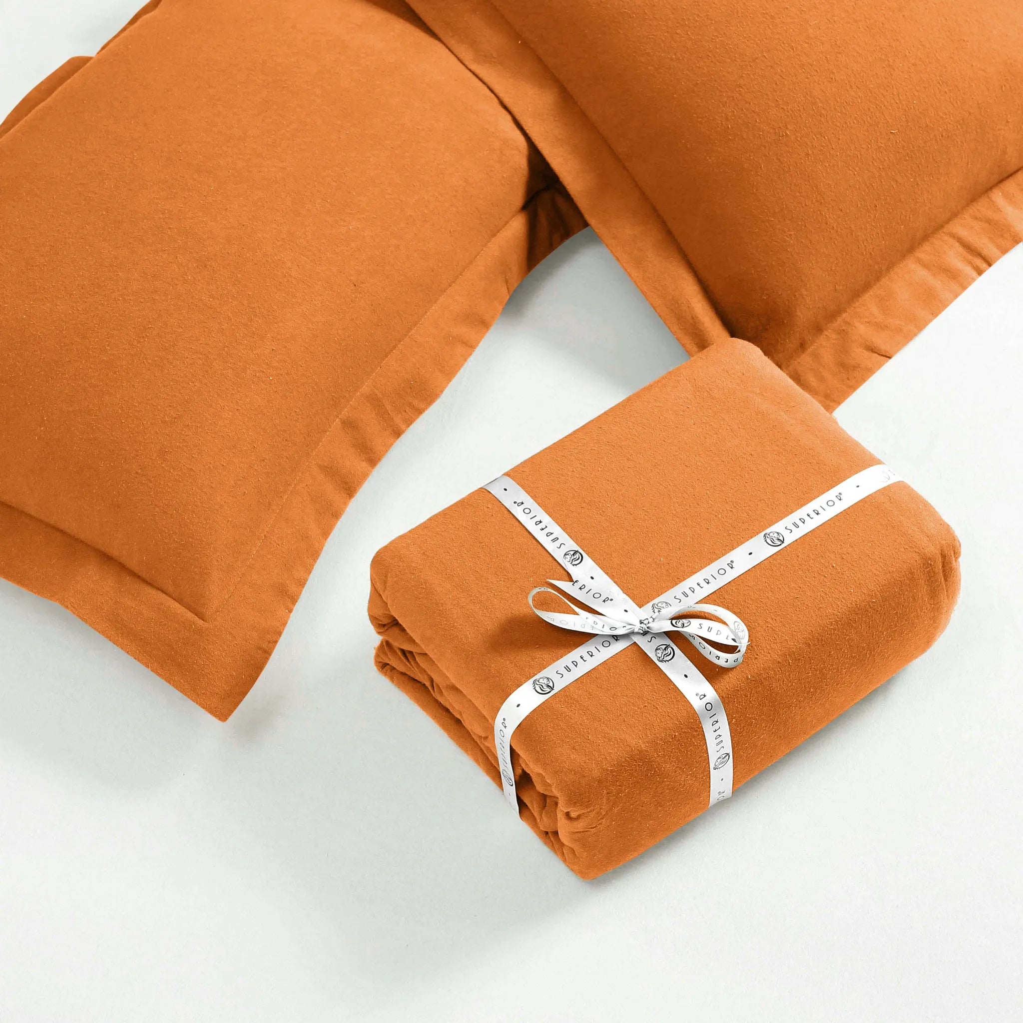 Flannel Cotton Modern Solid Fuzzy Duvet Cover Set With Pillow Shams - Duvet Cover Set by Superior Brand