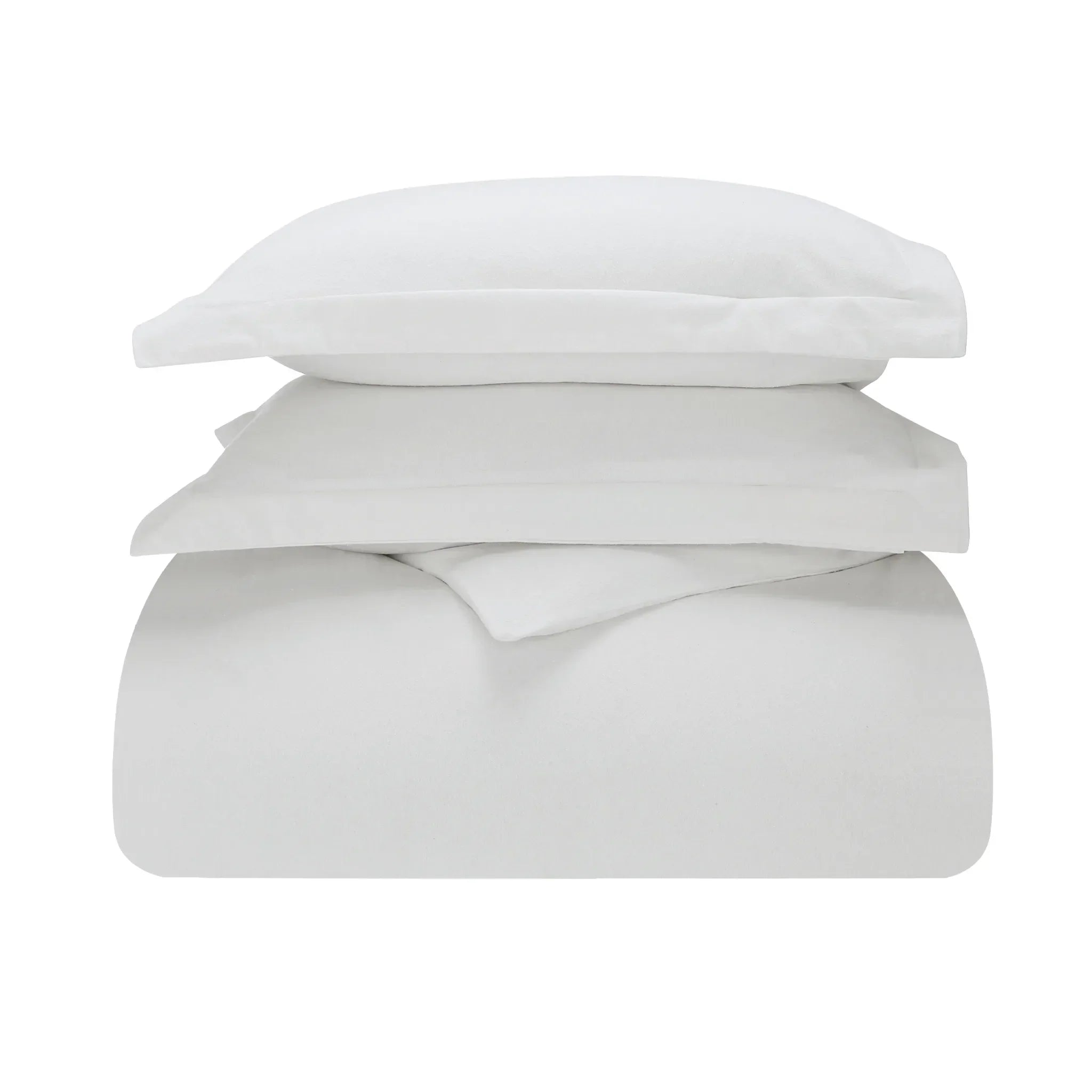 Flannel Cotton Modern Solid Fuzzy Duvet Cover Set With Pillow Shams - Duvet Cover Set by Superior Brand