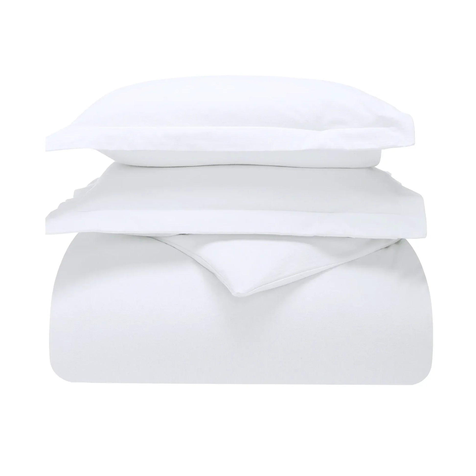 Flannel Cotton Modern Solid Fuzzy Duvet Cover Set With Pillow Shams - Duvet Cover Set by Superior Brand