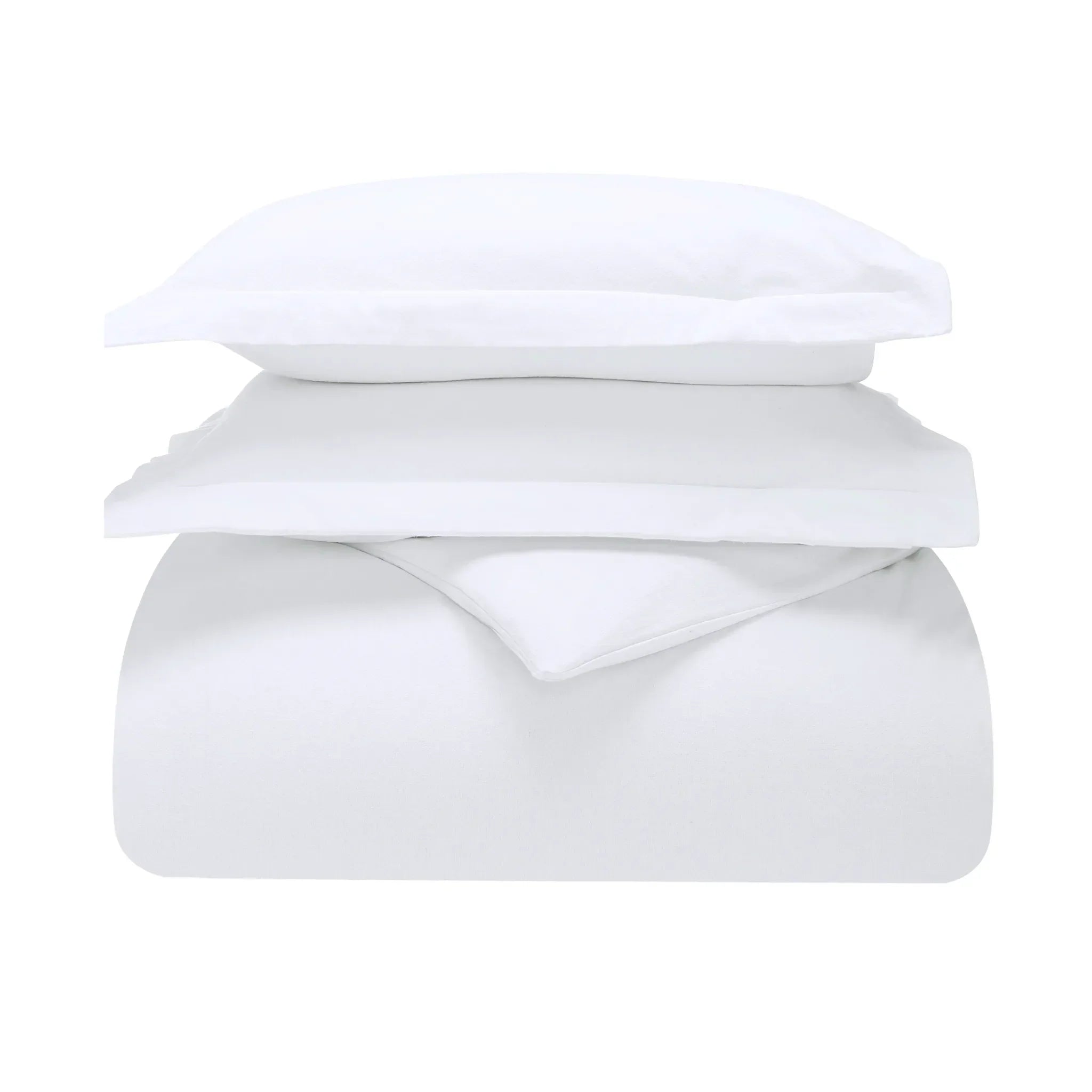 Flannel Cotton Modern Solid Fuzzy Duvet Cover Set With Pillow Shams - Duvet Cover Set by Superior Brand