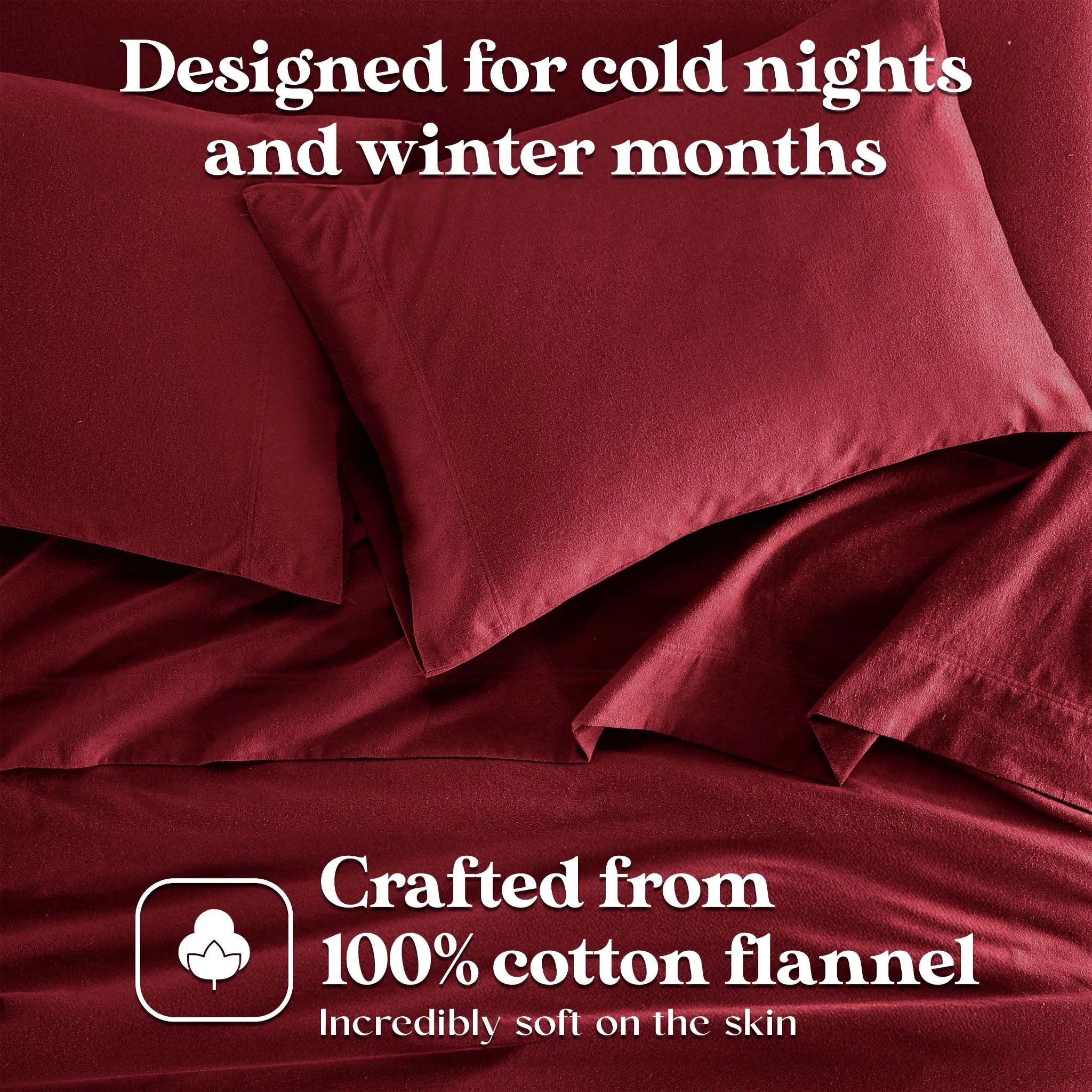 Solid Flannel Cotton Soft Fuzzy Pillowcases, Set of 2 - Pillowcases by Superior Brand